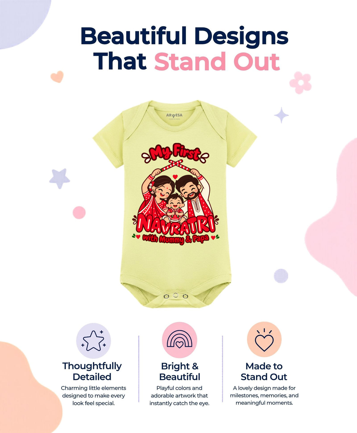 No | My First Navratri with Mummy & Papa - Romper
