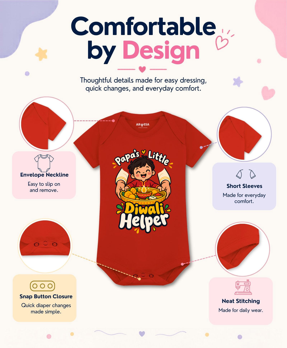 Papa's Little Diwali Helper - Romper