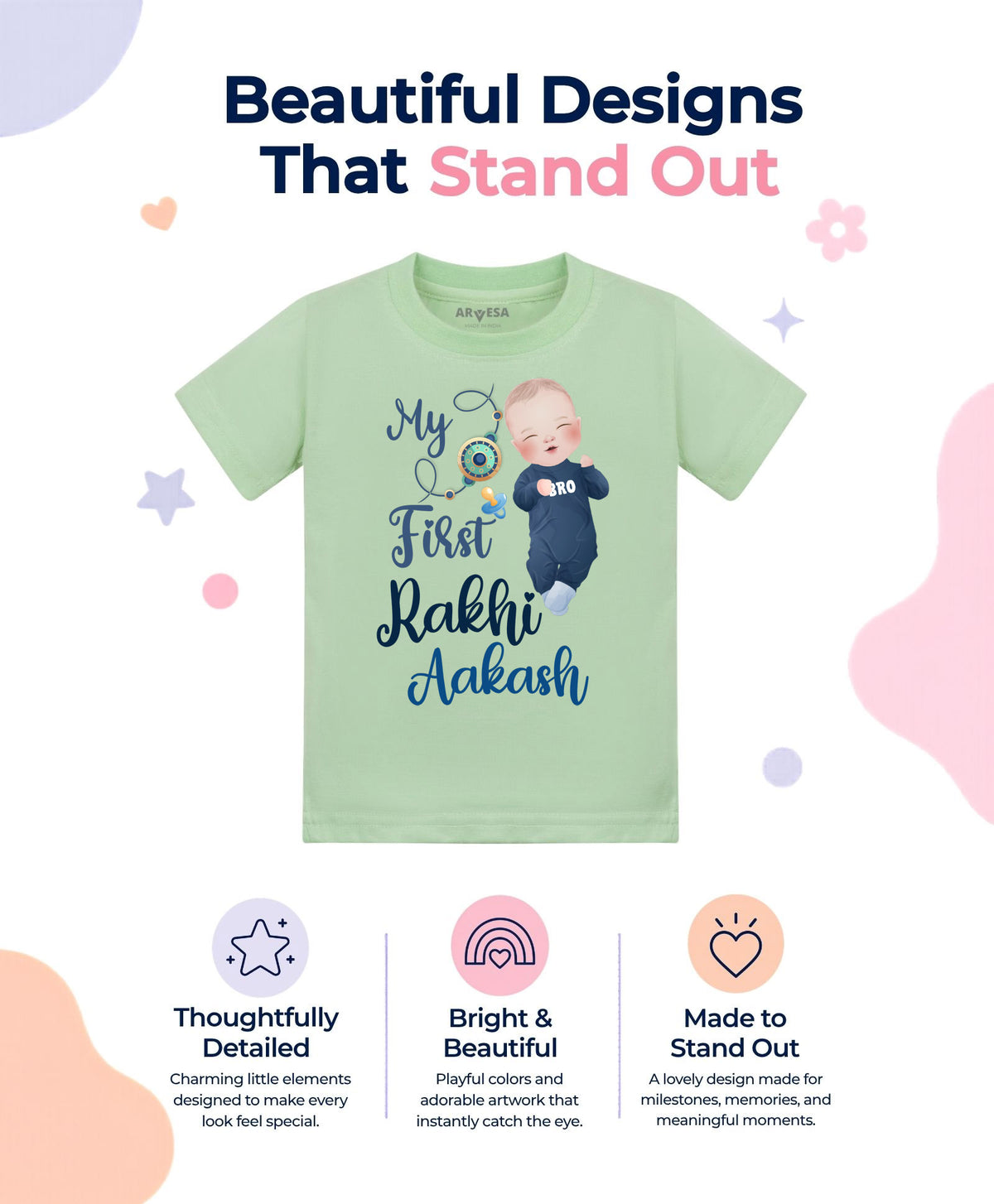 Yes | My First Rakhi - T-shirt