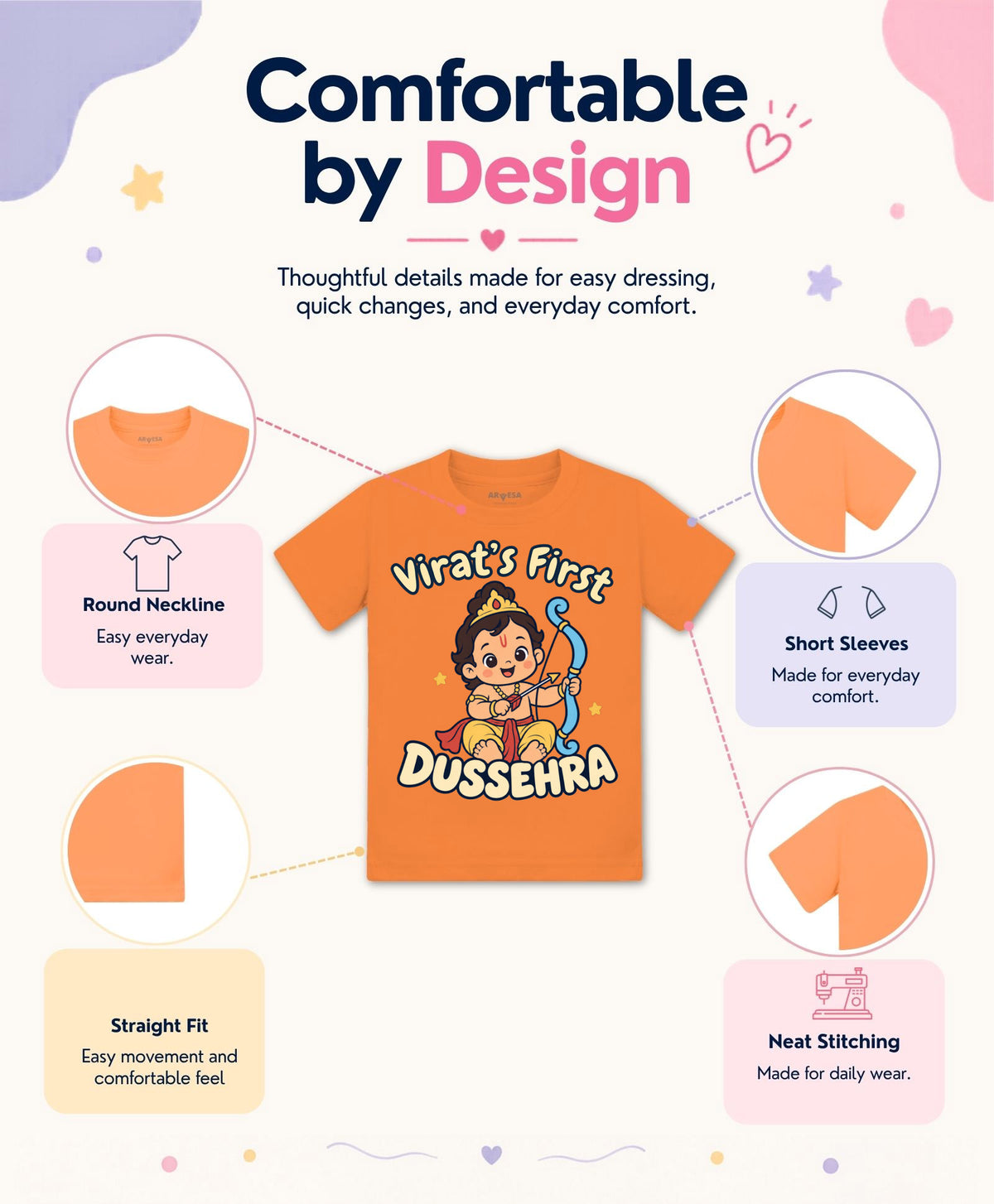 Yes | My First Dussehra - T-shirt