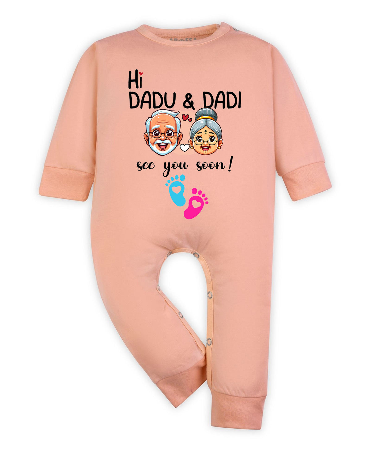 Hi Dadu & Dadi See You Soon Pregnancy Announcement - Jumpsuit