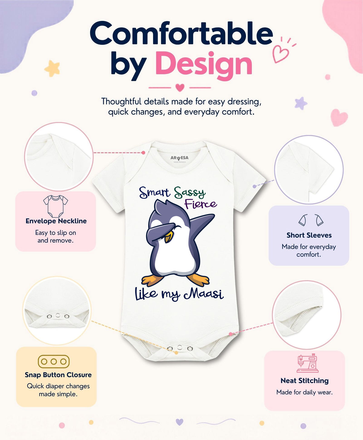 No | Smart Sassy Like My Maasi - Romper