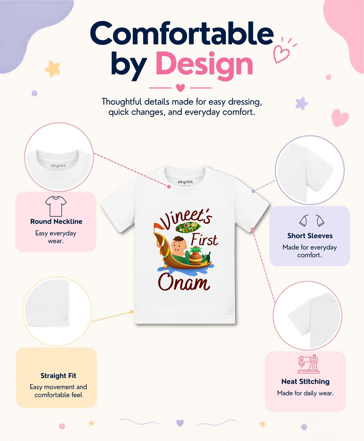 Yes | My First Onam - T-shirt