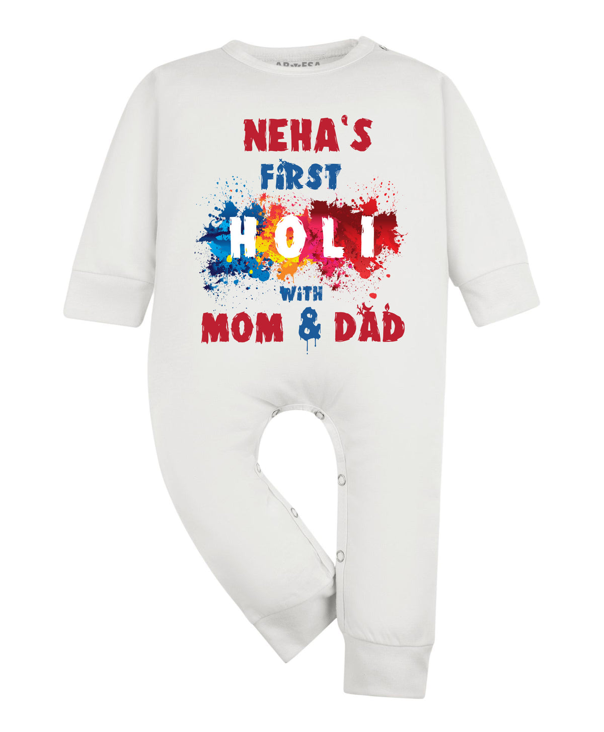 Yes | My First Holi with Mom & Dad - Jumpsuit