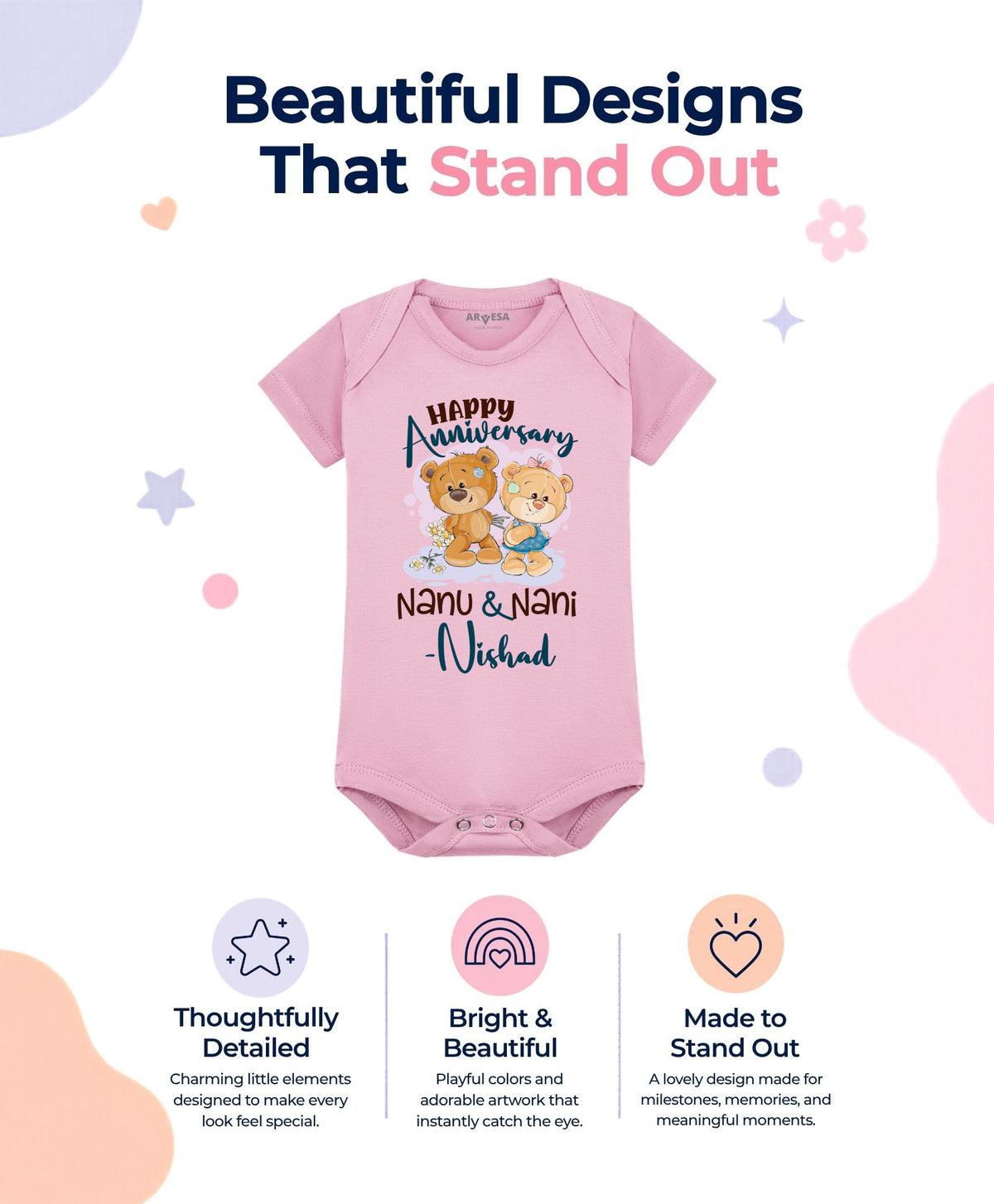 Yes | Happy Anniversay Nanu & Nani Family Anniversary - Romper