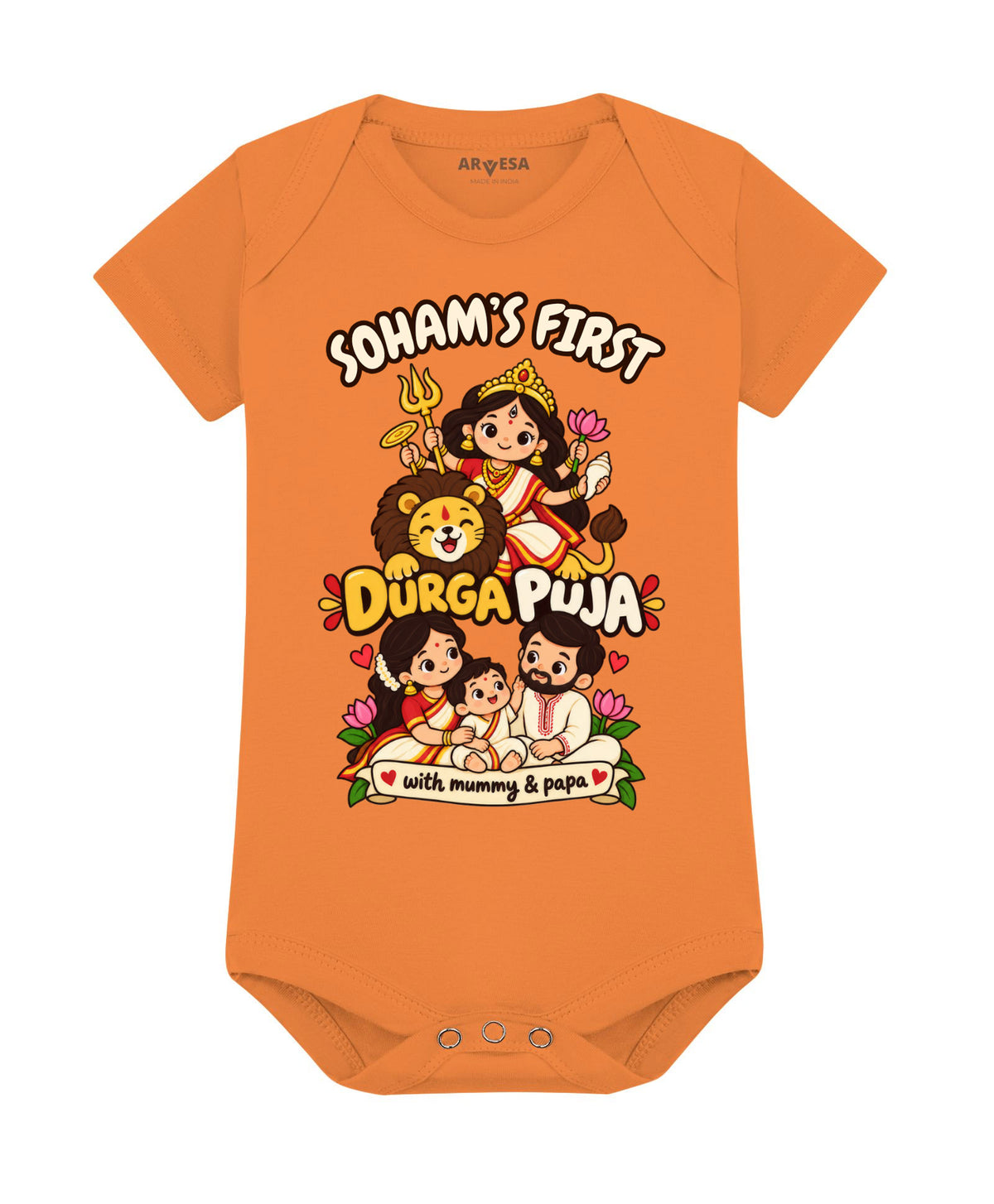 Yes | My First Durga Puja with Mummy & Papa - Romper