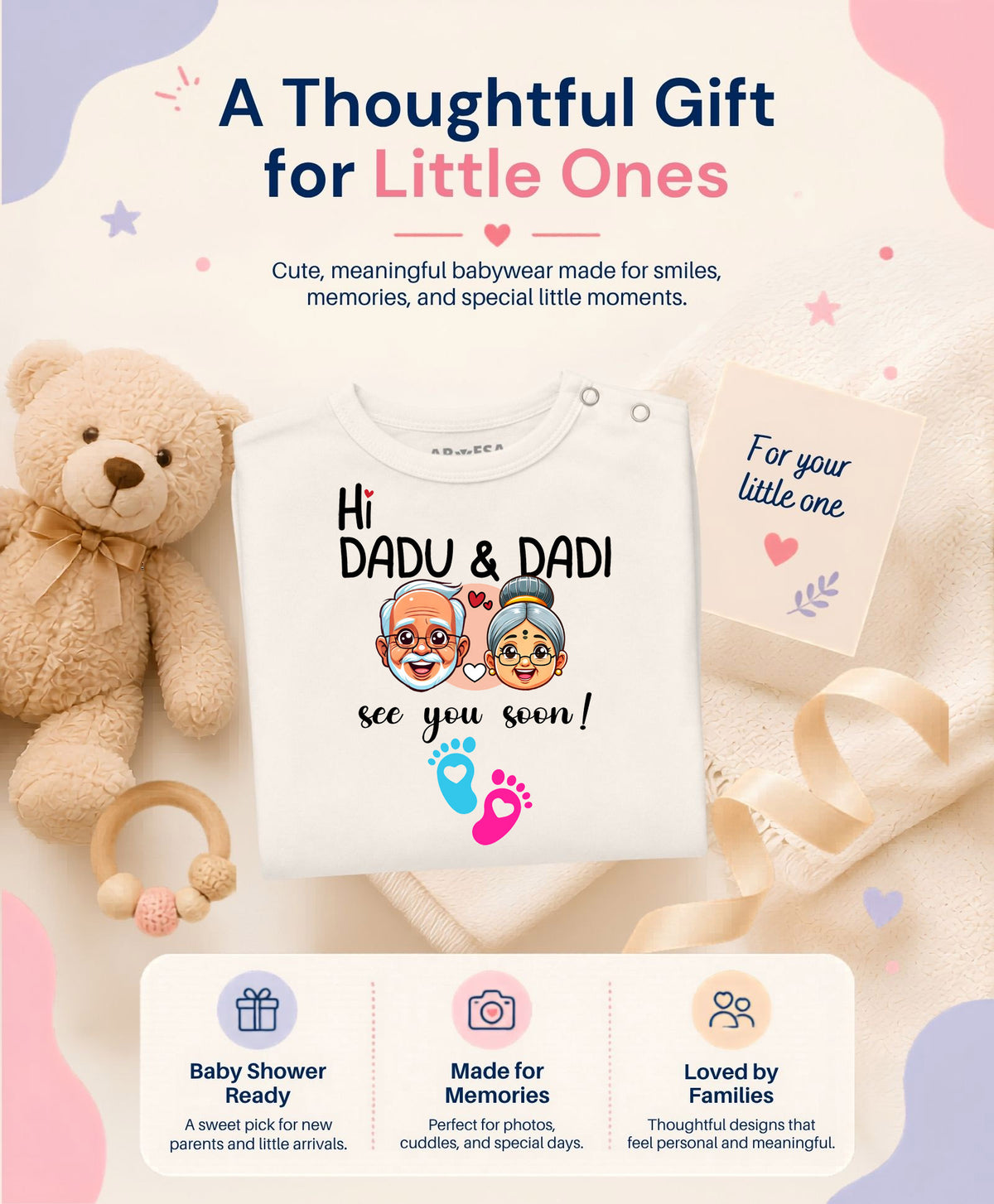 Hi Dadu & Dadi See You Soon Pregnancy Announcement - Jumpsuit