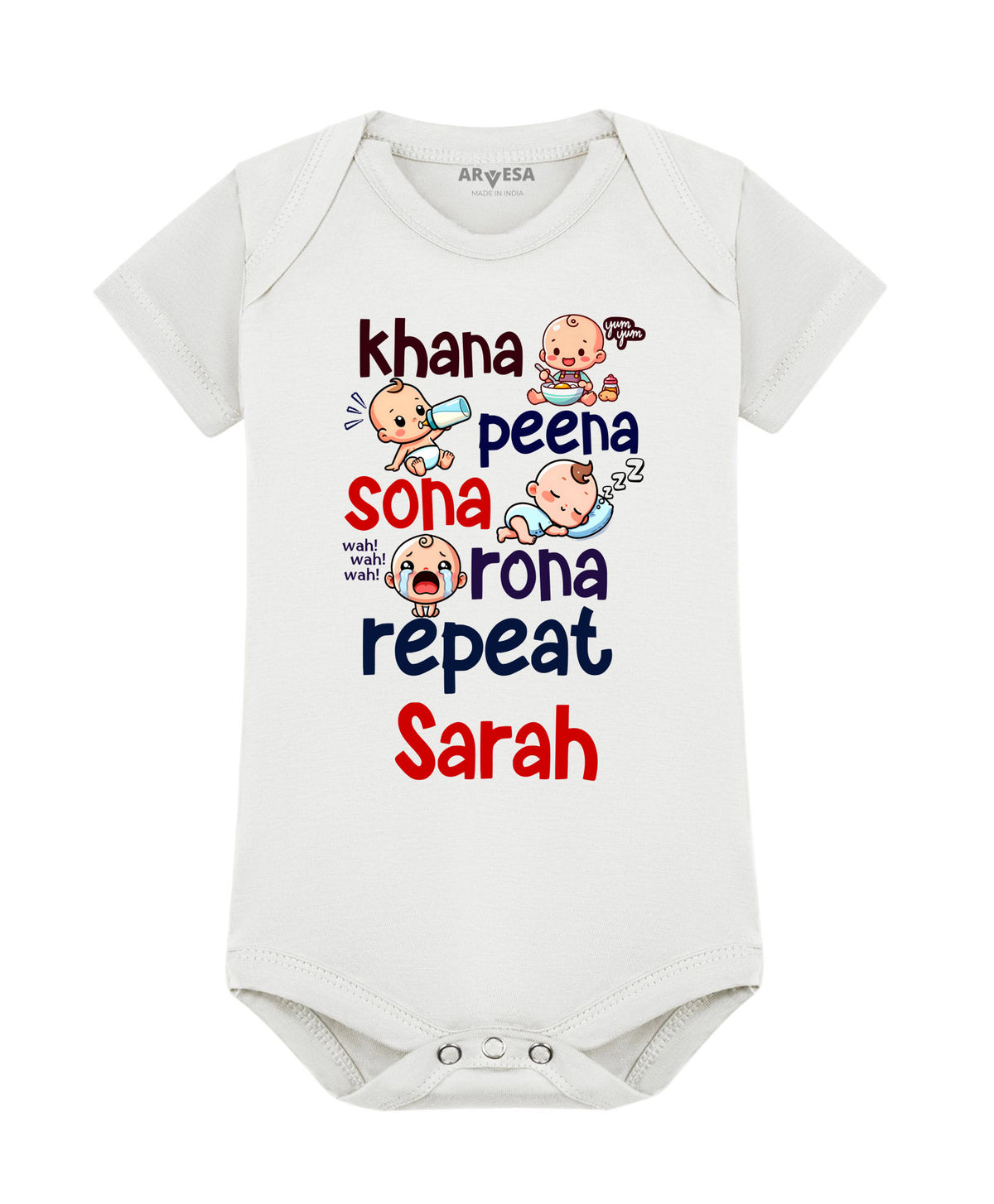 Yes | Khana Peena Sona Repeat Quirky - Romper