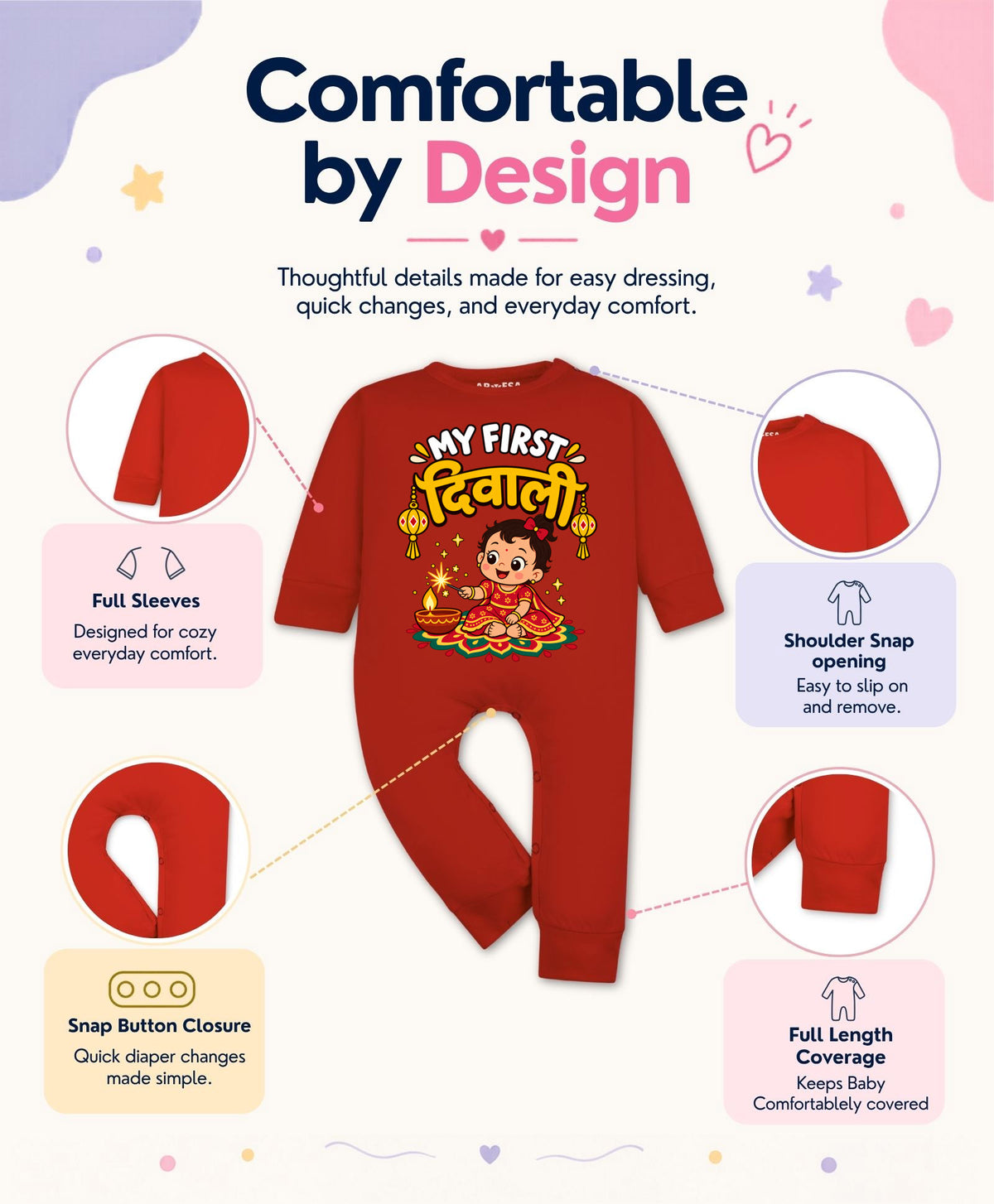 No | My First Diwali - Jumpsuit