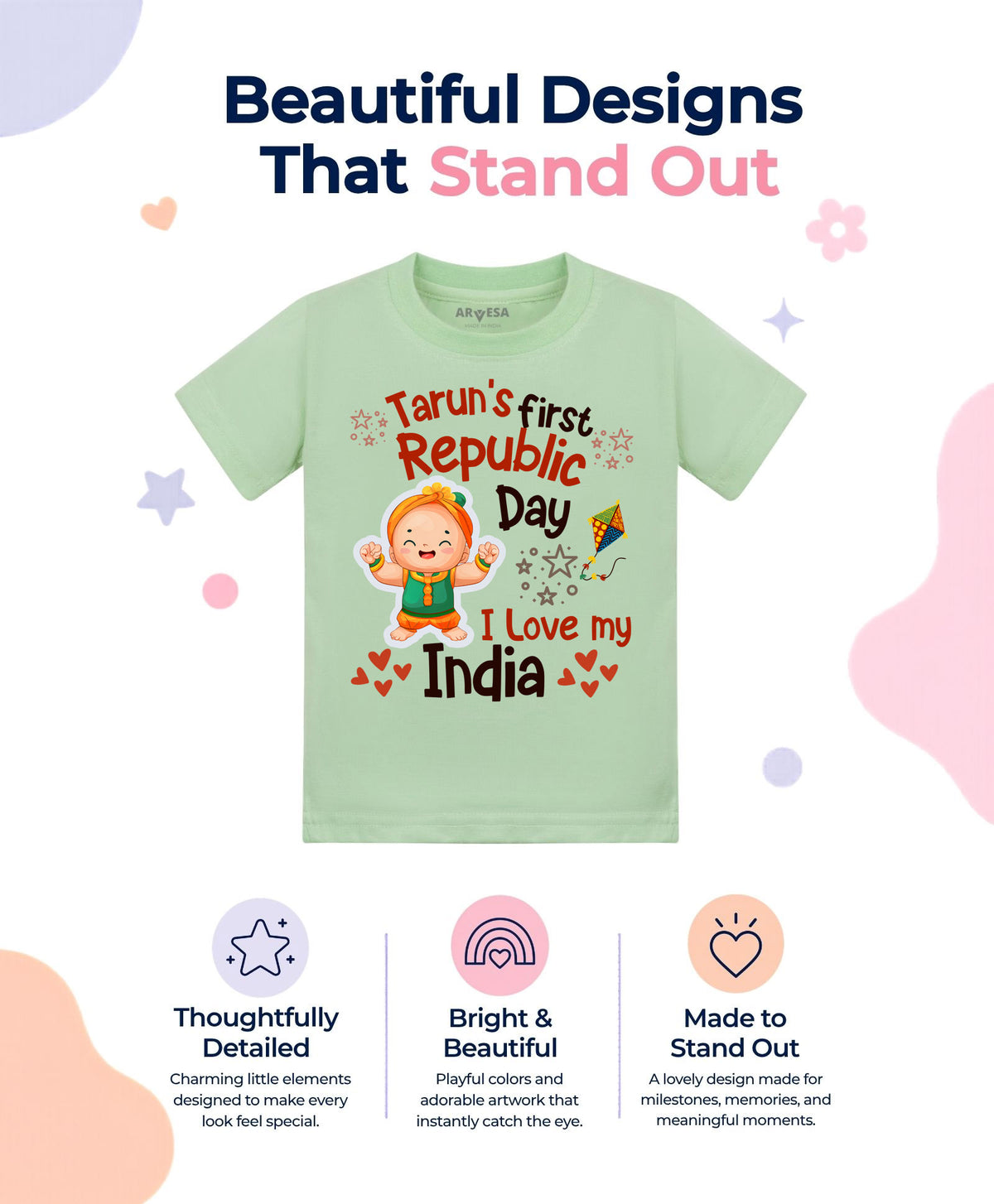 Yes | My First Republic Day - T-shirt