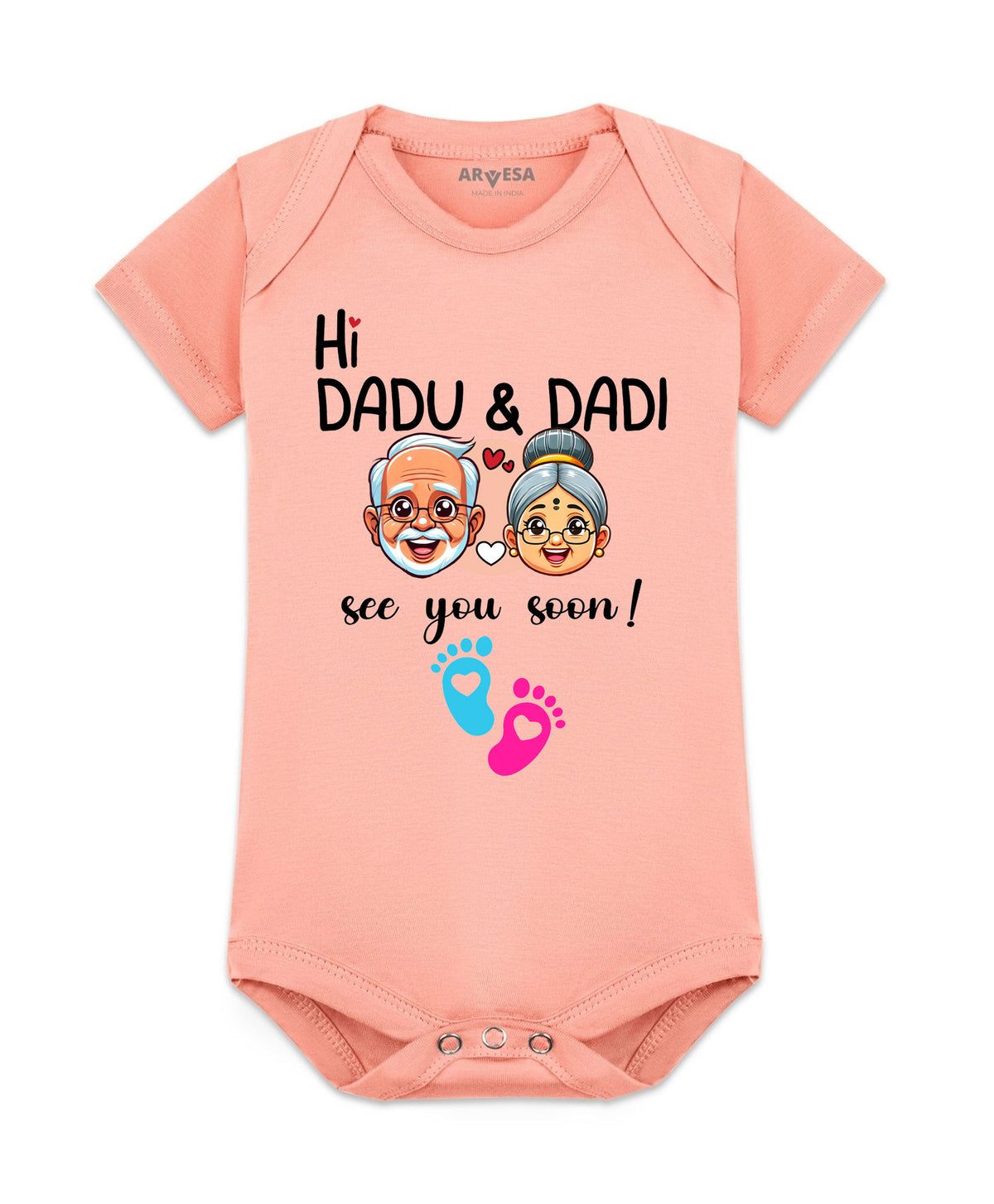Hi Dadu & Dadi See You Soon Pregnancy Announcement - Romper