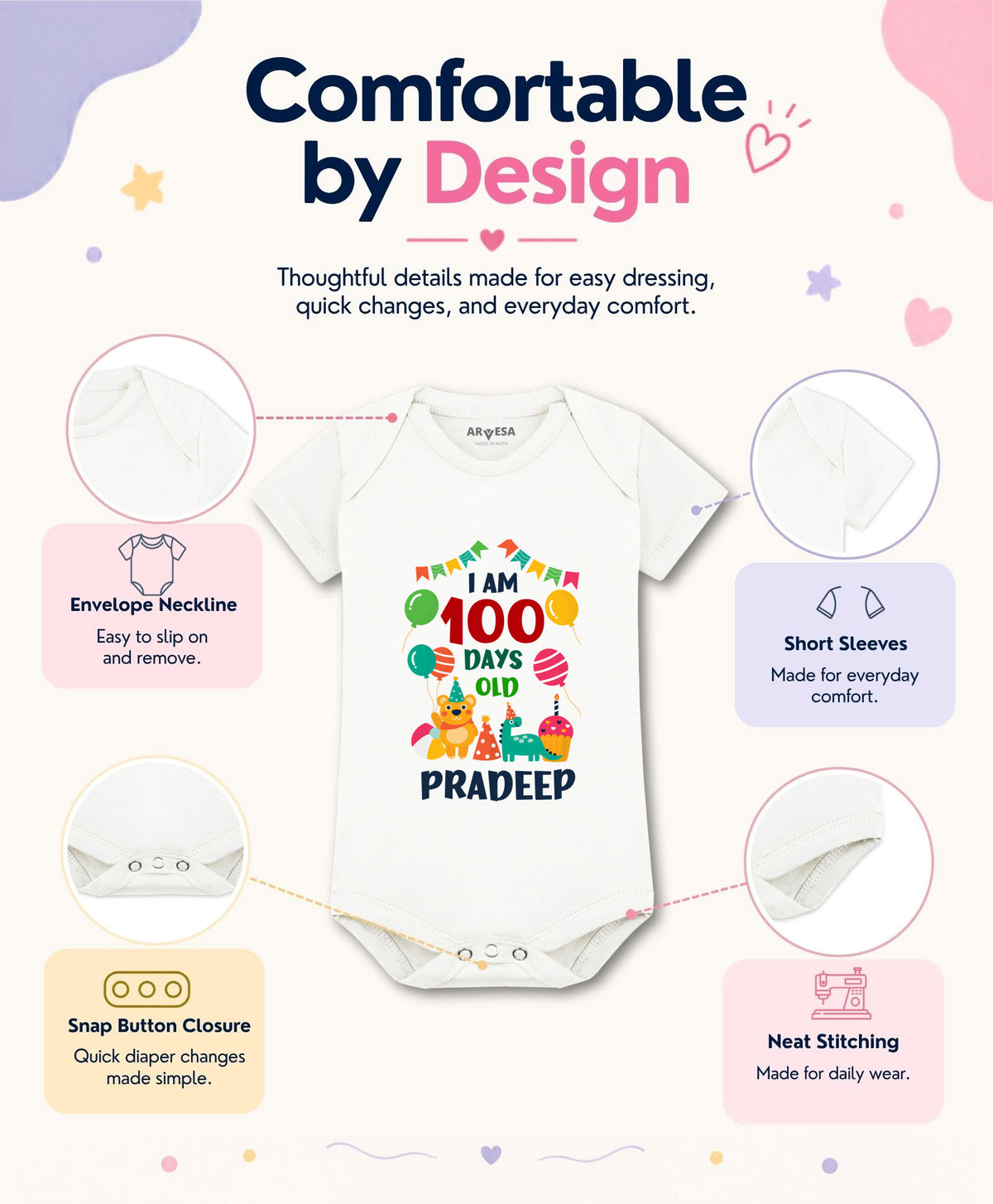 Yes | 100 Days Birthday - Romper