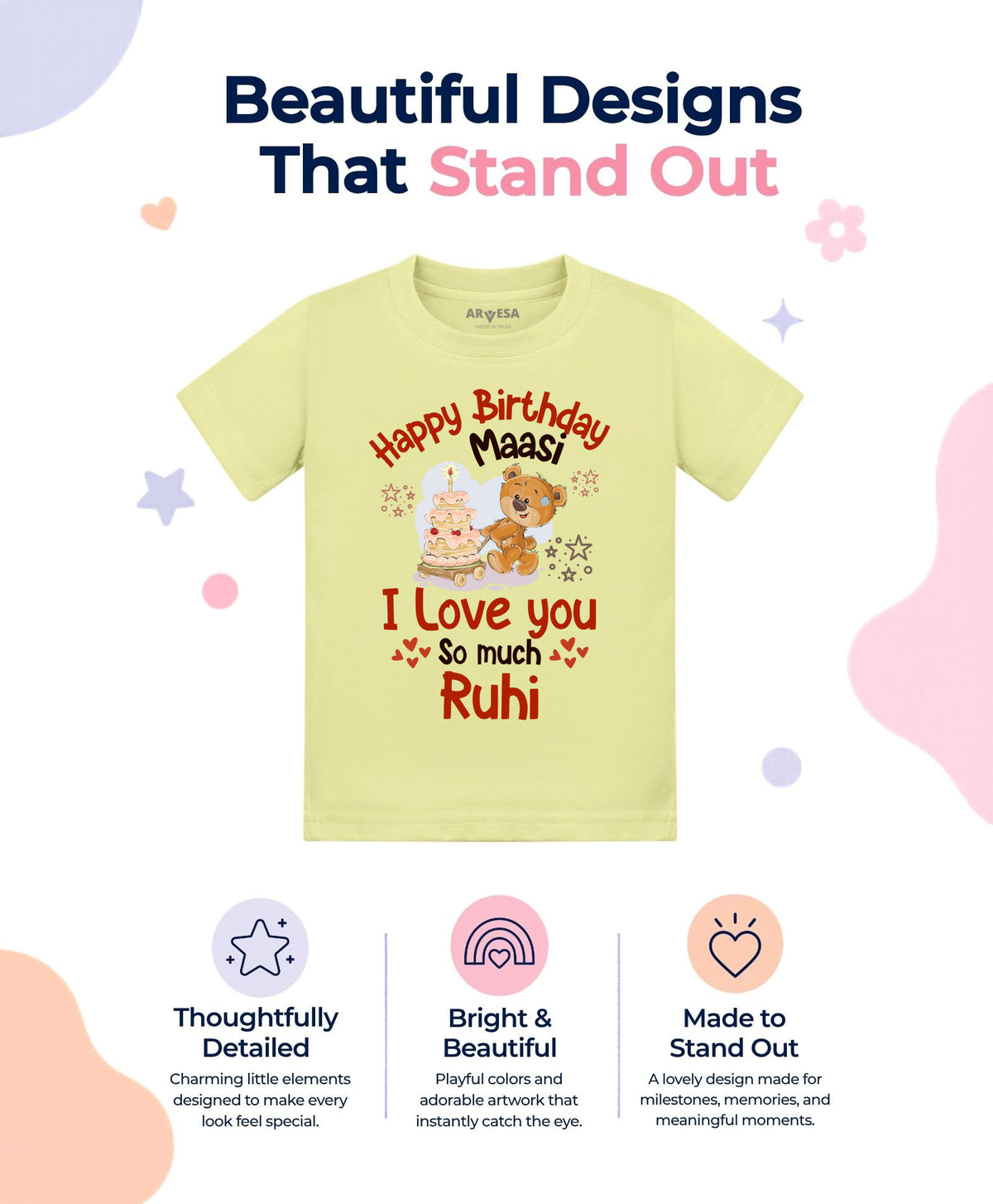 Yes | Happy Birthday Maasi Family Birthday - T-shirt