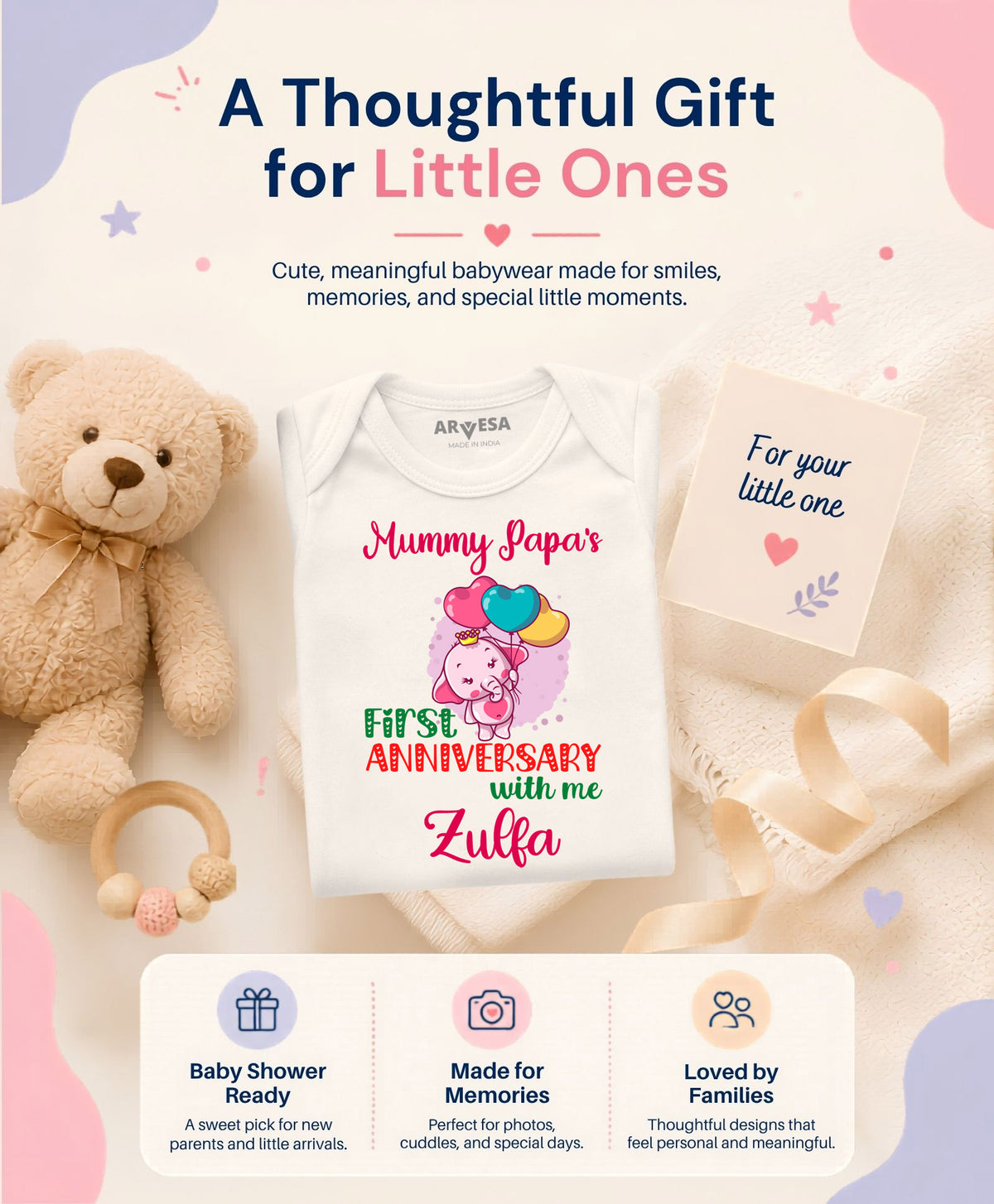 Yes | Mummy Papa First Anniversary With Me Mom Dad Anniversary - Romper