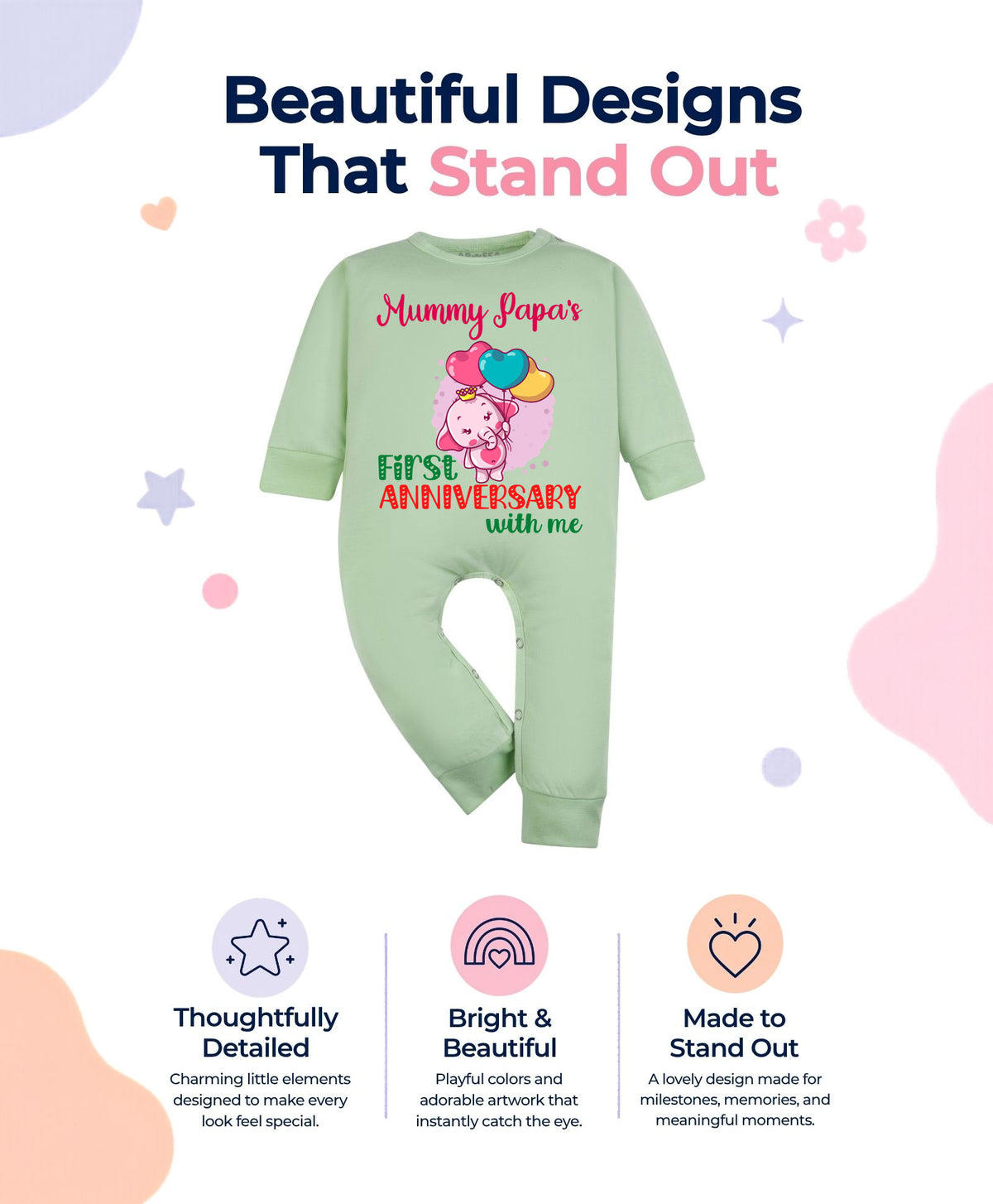 No | Mummy Papa First Anniversary With Me Mom Dad - Jumpsuit