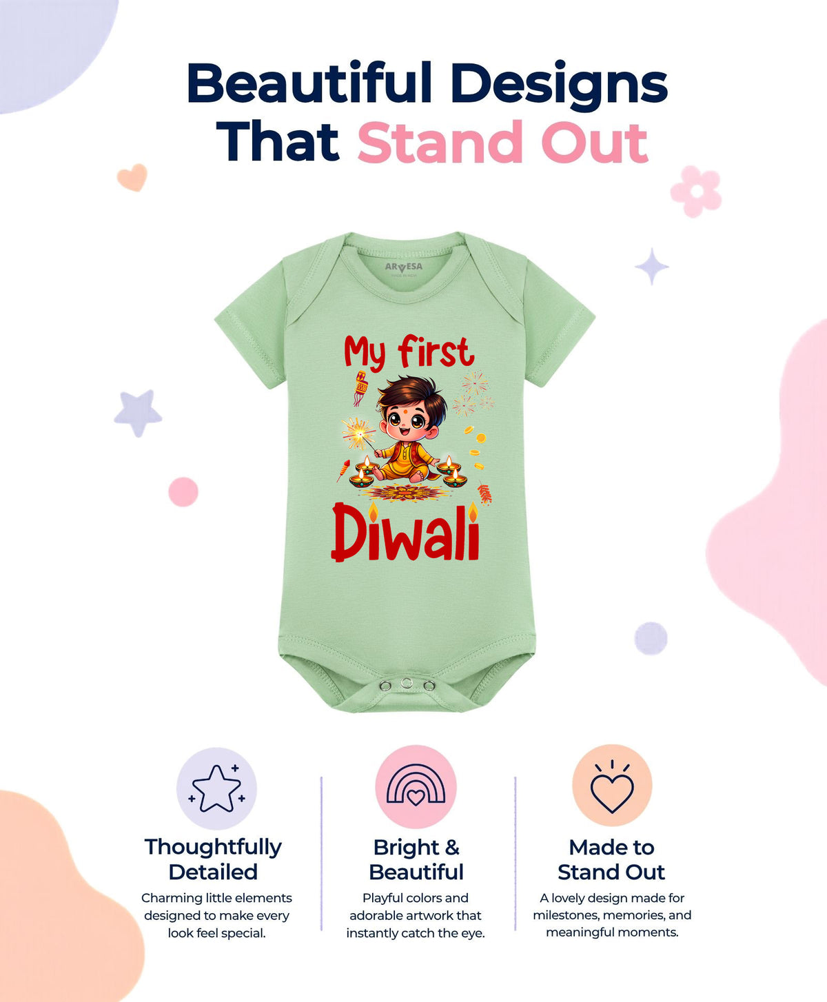 No | My First Diwali - Romper