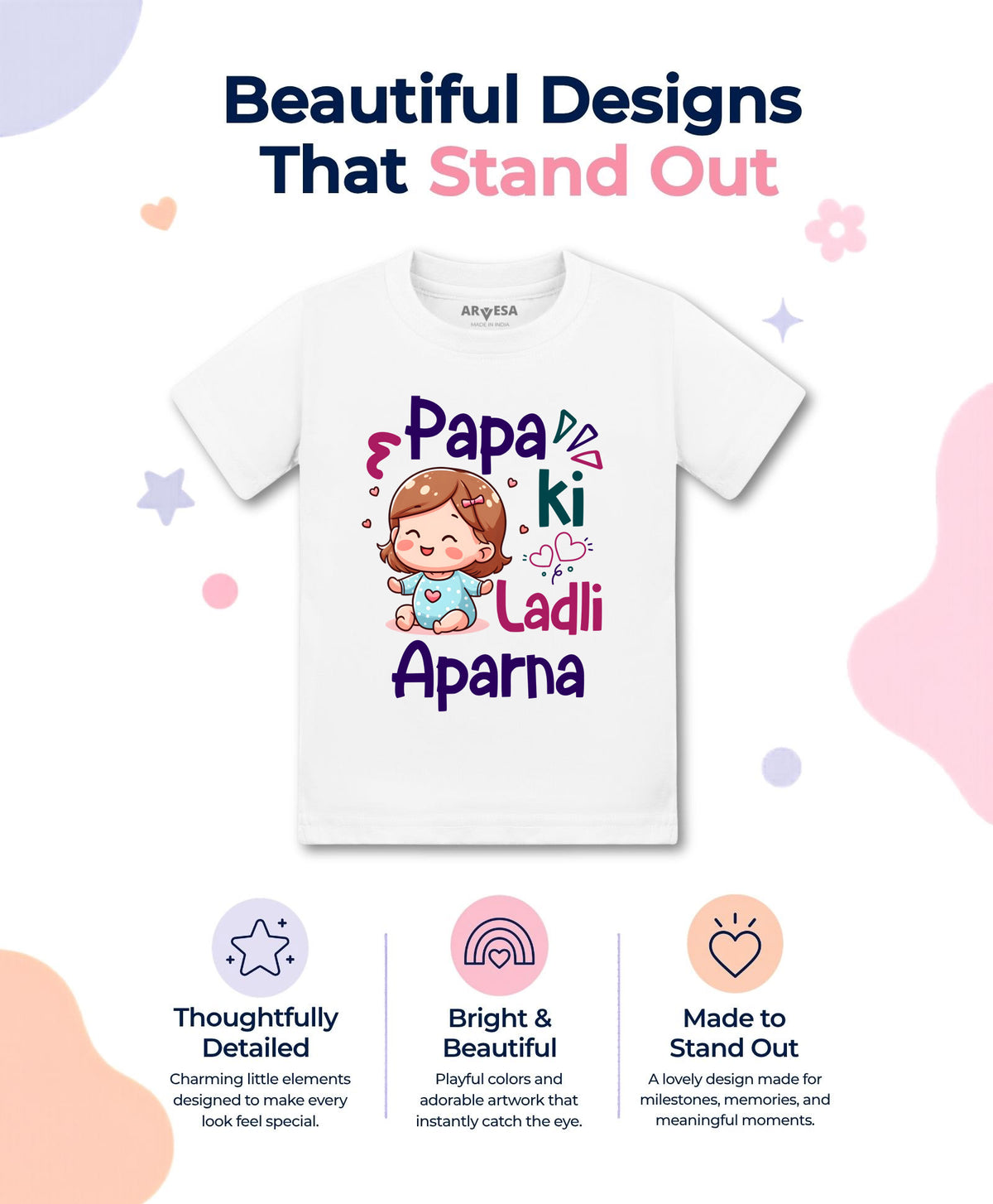Yes | Papa Ki Ladli Dad - T-shirt
