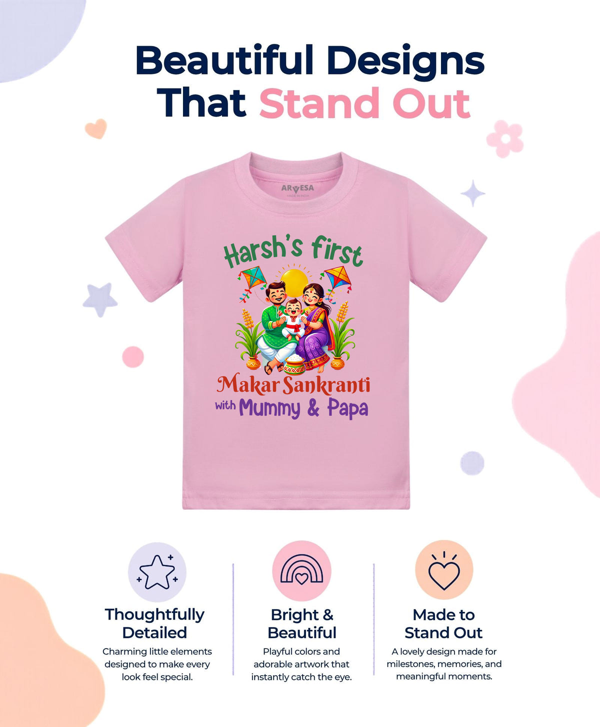 Yes | My First Makar sankranti - T-shirt