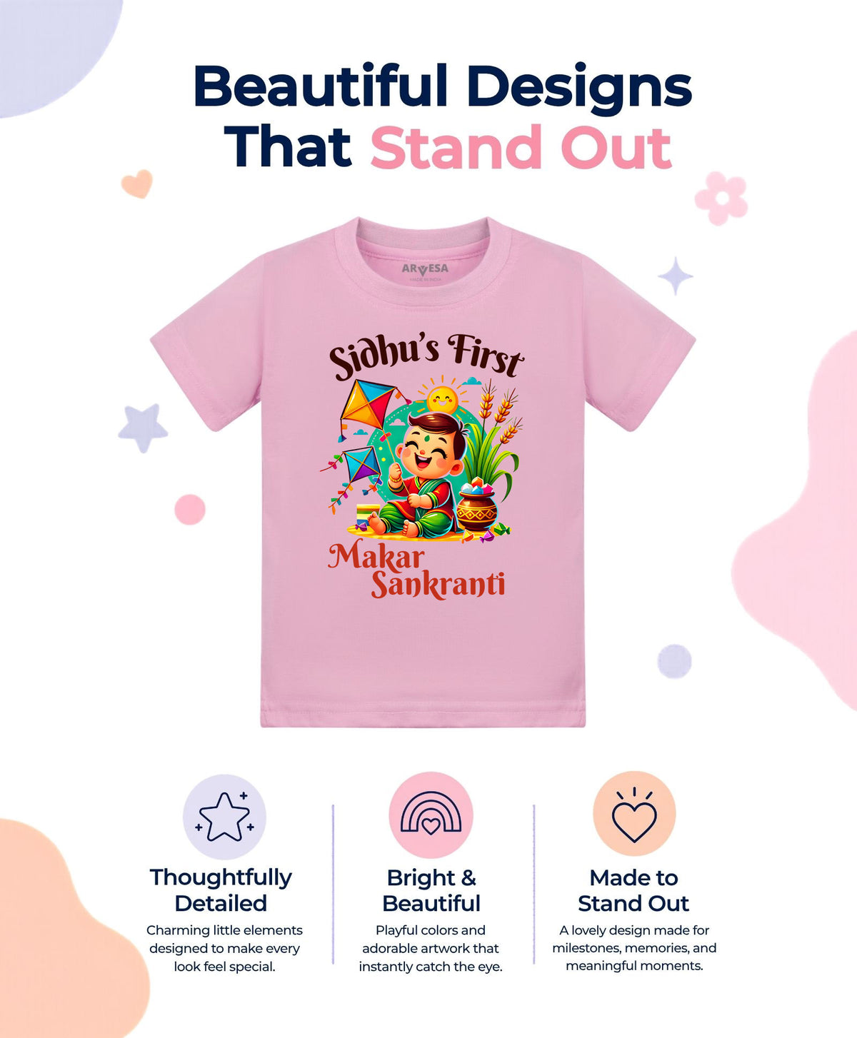 Yes | My First Makar sankranti - T-shirt