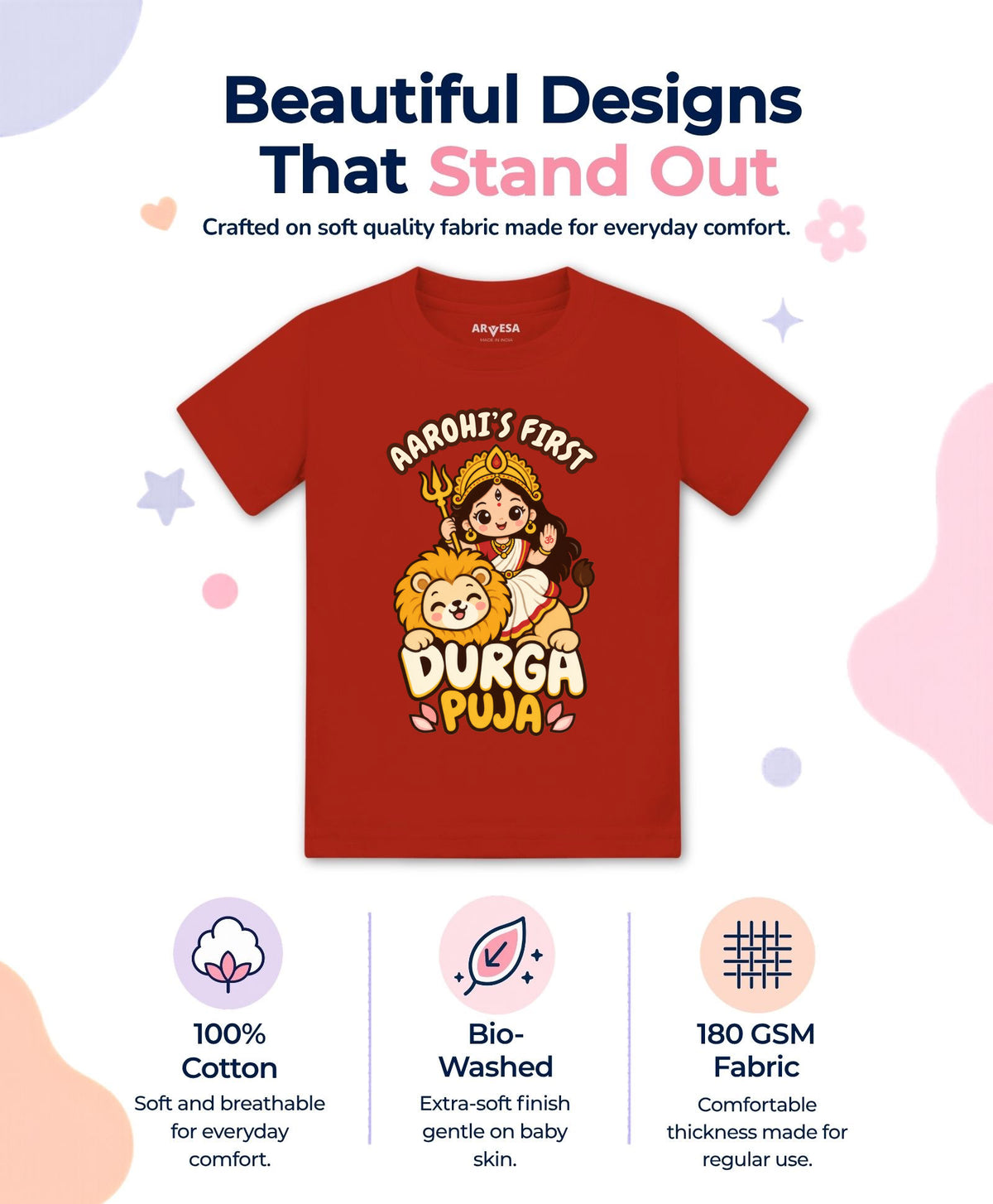 Yes | My First Durga Puja - T-shirt