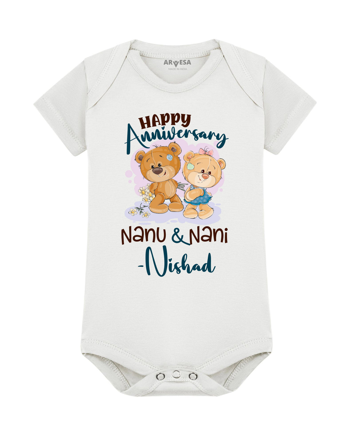 Yes | Happy Anniversay Nanu & Nani Family Anniversary - Romper