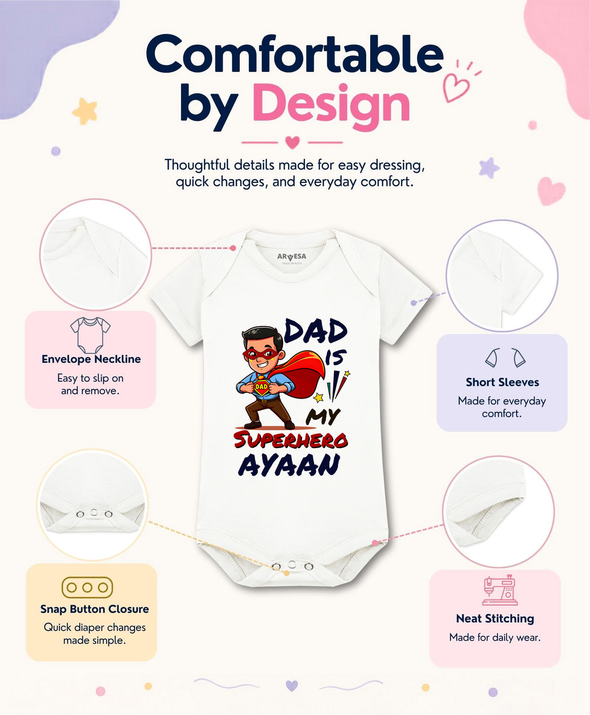 Yes | Dad Is My Superhero - Romper