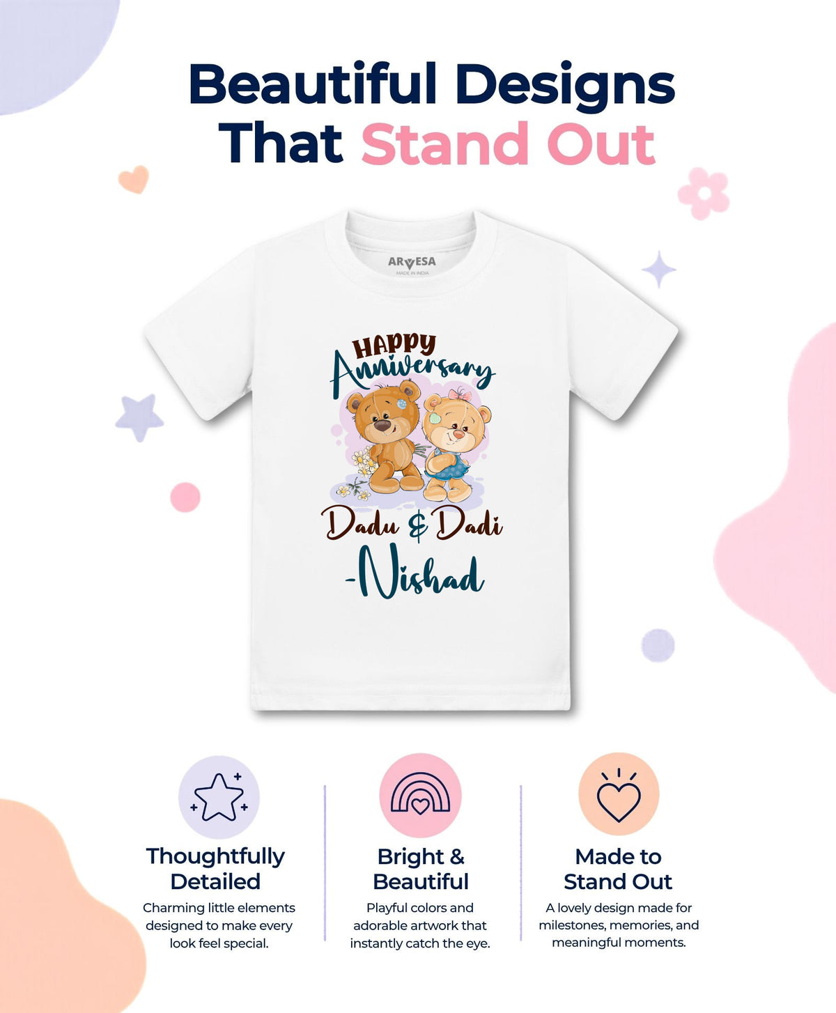 Yes | Happy Anniversay Dadu & Dadi Family Anniversary - T-shirt