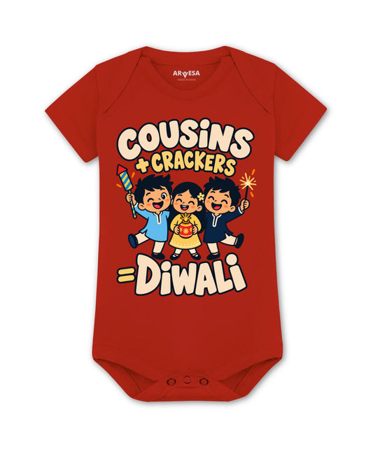 Cousins +Crackers = Diwali - Romper