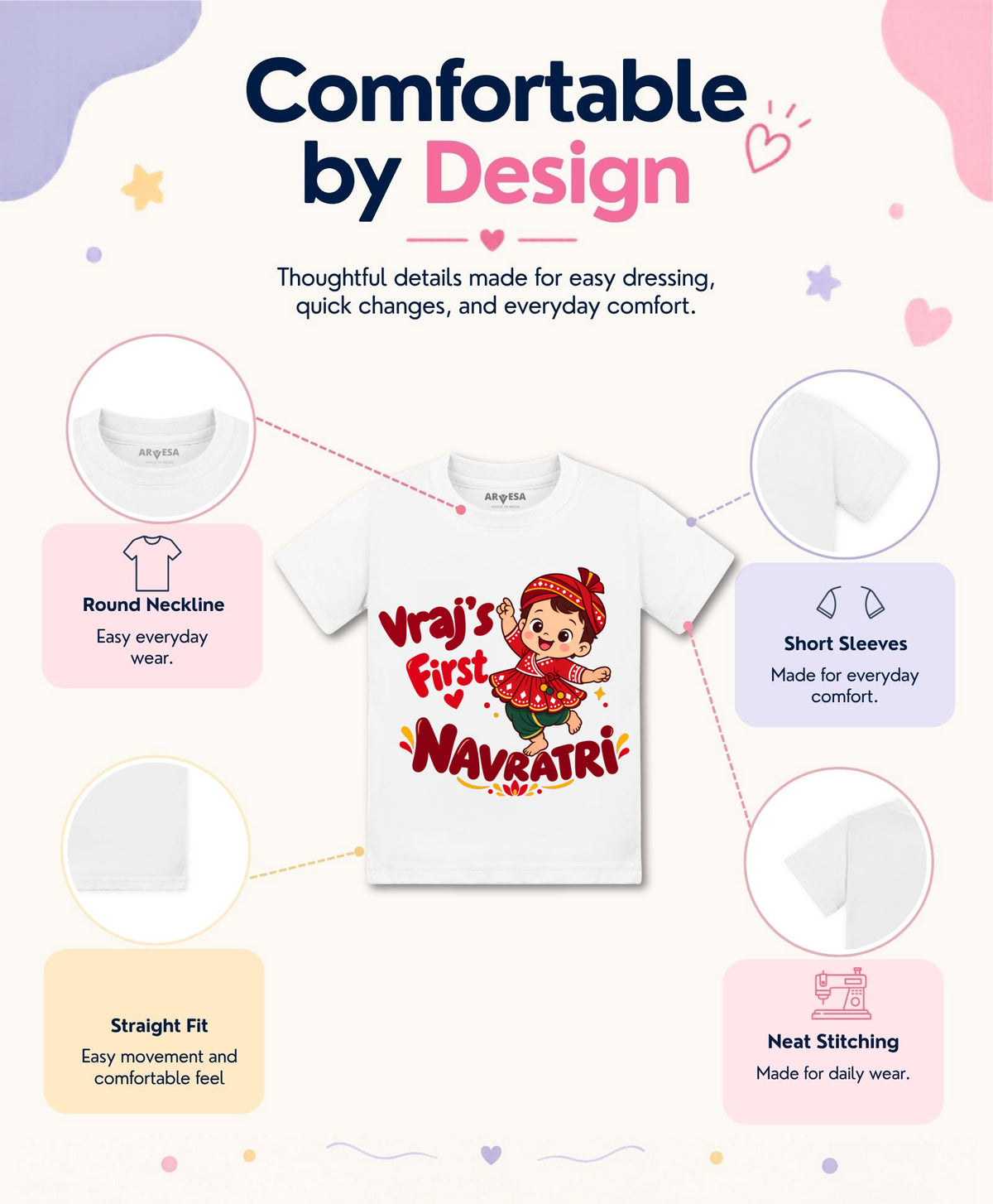Yes | My First Navratri - T-shirt
