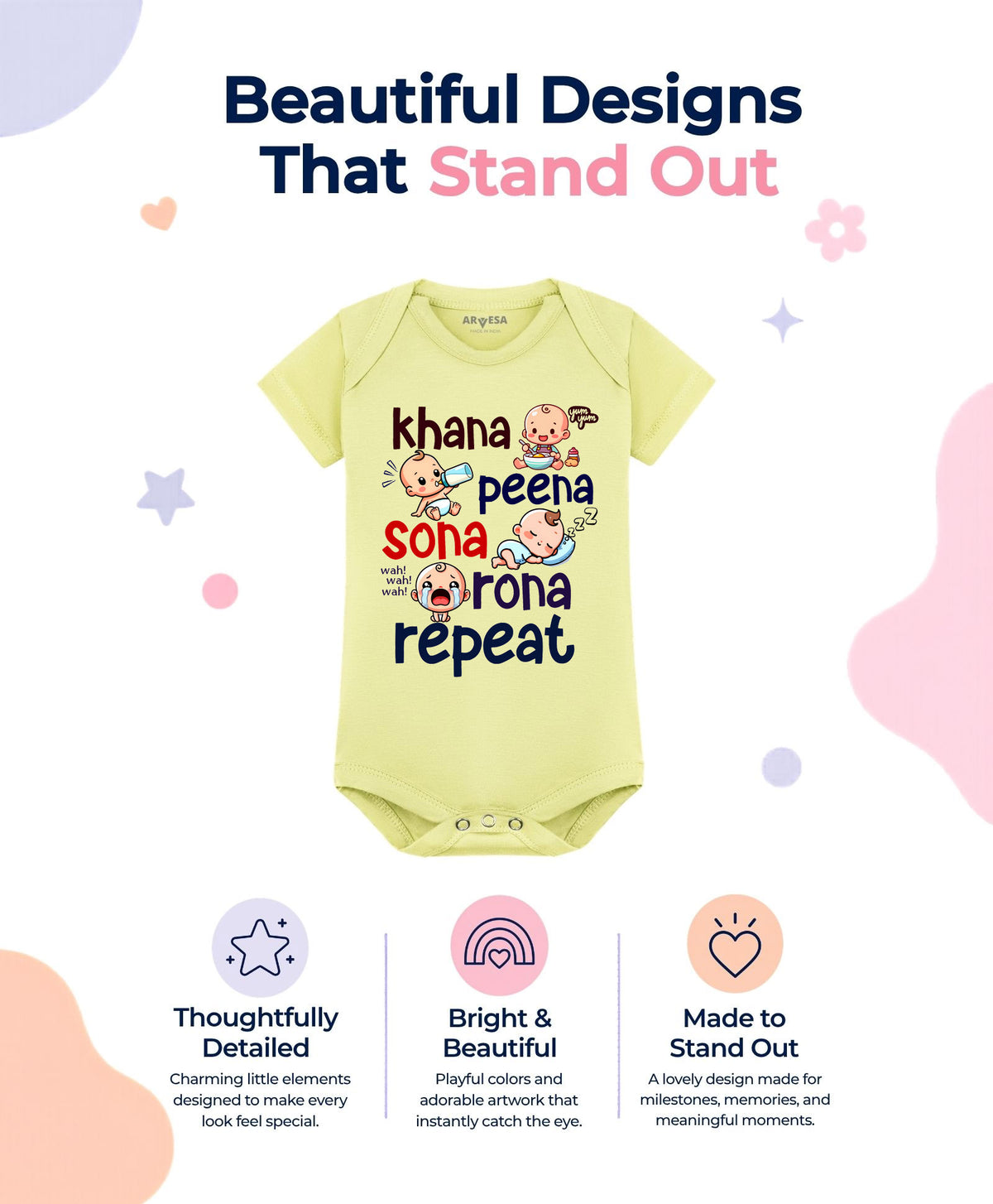 No | Khana Peena Sona Repeat Quirky - Romper