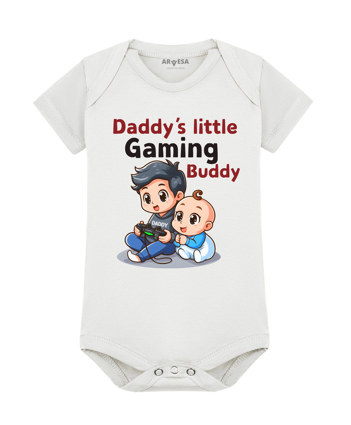 No | Daddy Little Gaming Buddy - Romper