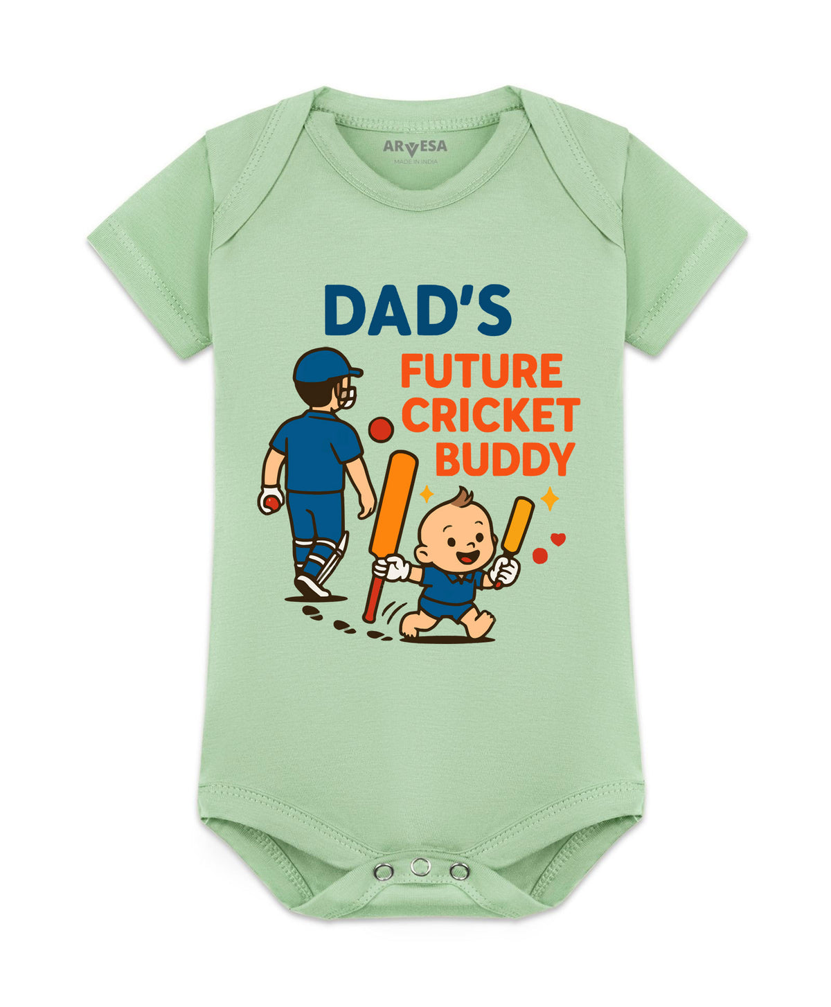 No | Dad's Future Cricket Buddy - Romper