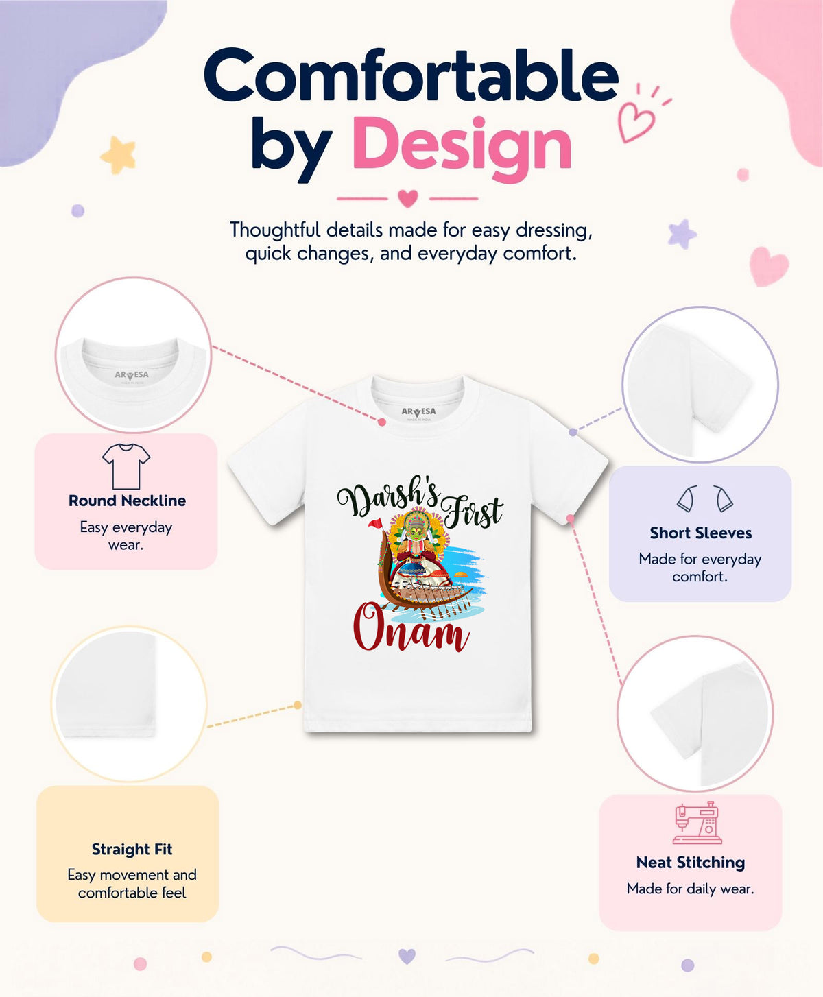 Yes | My First Onam - T-shirt