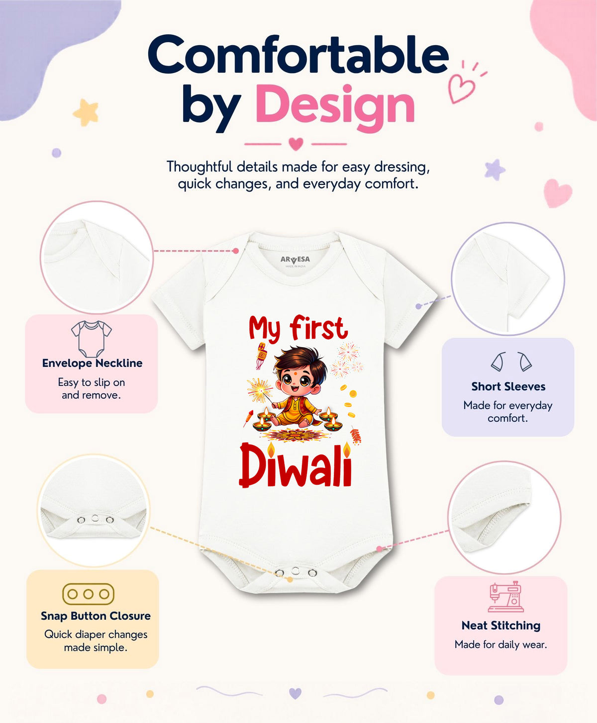 No | My First Diwali - Romper