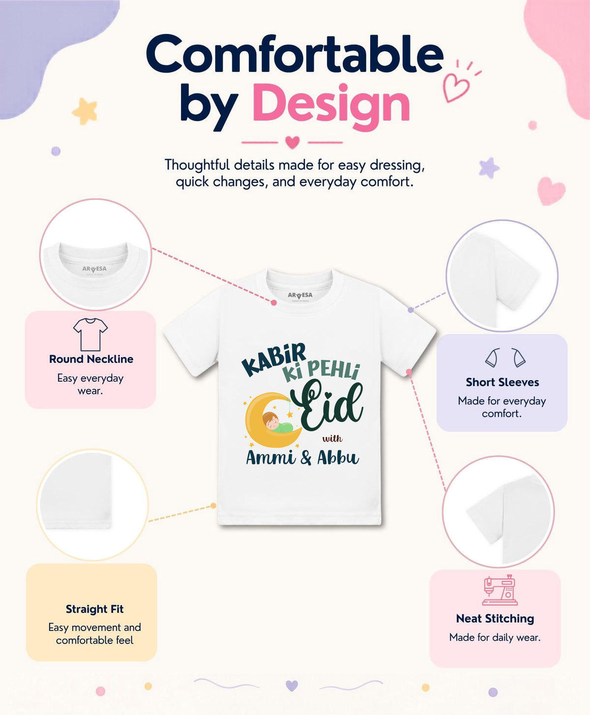 Yes | Meri Pehli Eid With Ammi & Abbu - T-shirt