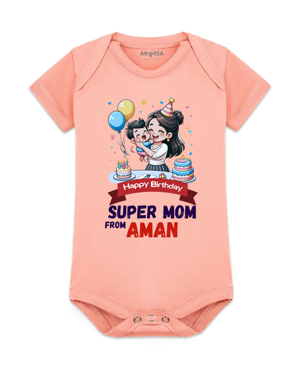 Yes | Happy Birthday Super Mom Mom Birthday - Romper