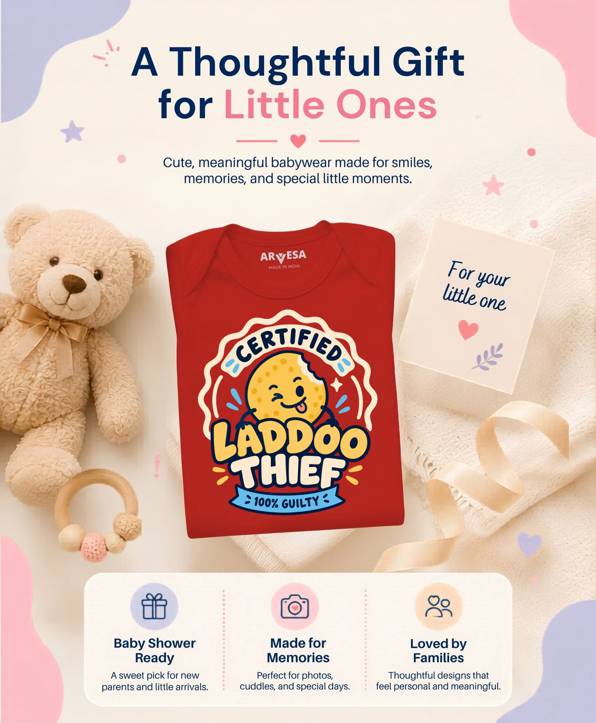 Certified Laddoo Thief 100% Guilty Diwali - Romper