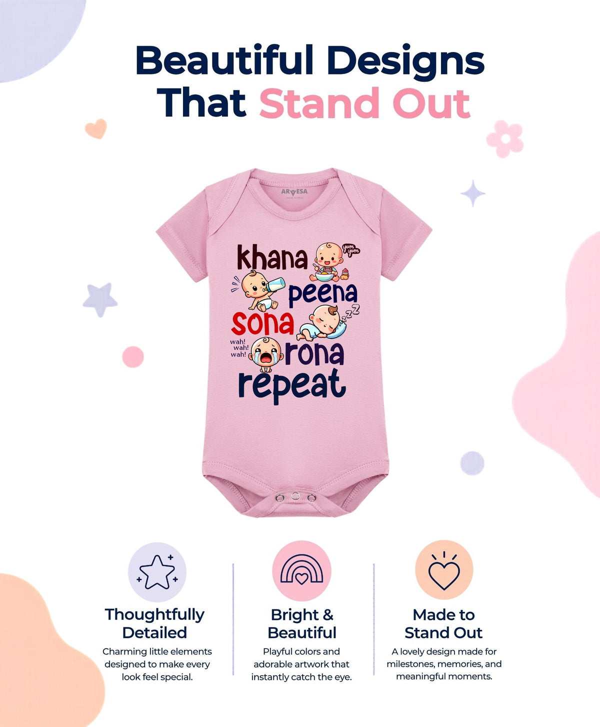 No | Khana Peena Sona Repeat Quirky - Romper