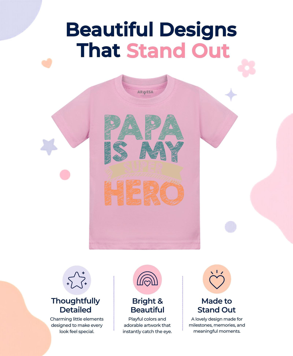 No | Papa Is My Super Hero Dad - T-shirt
