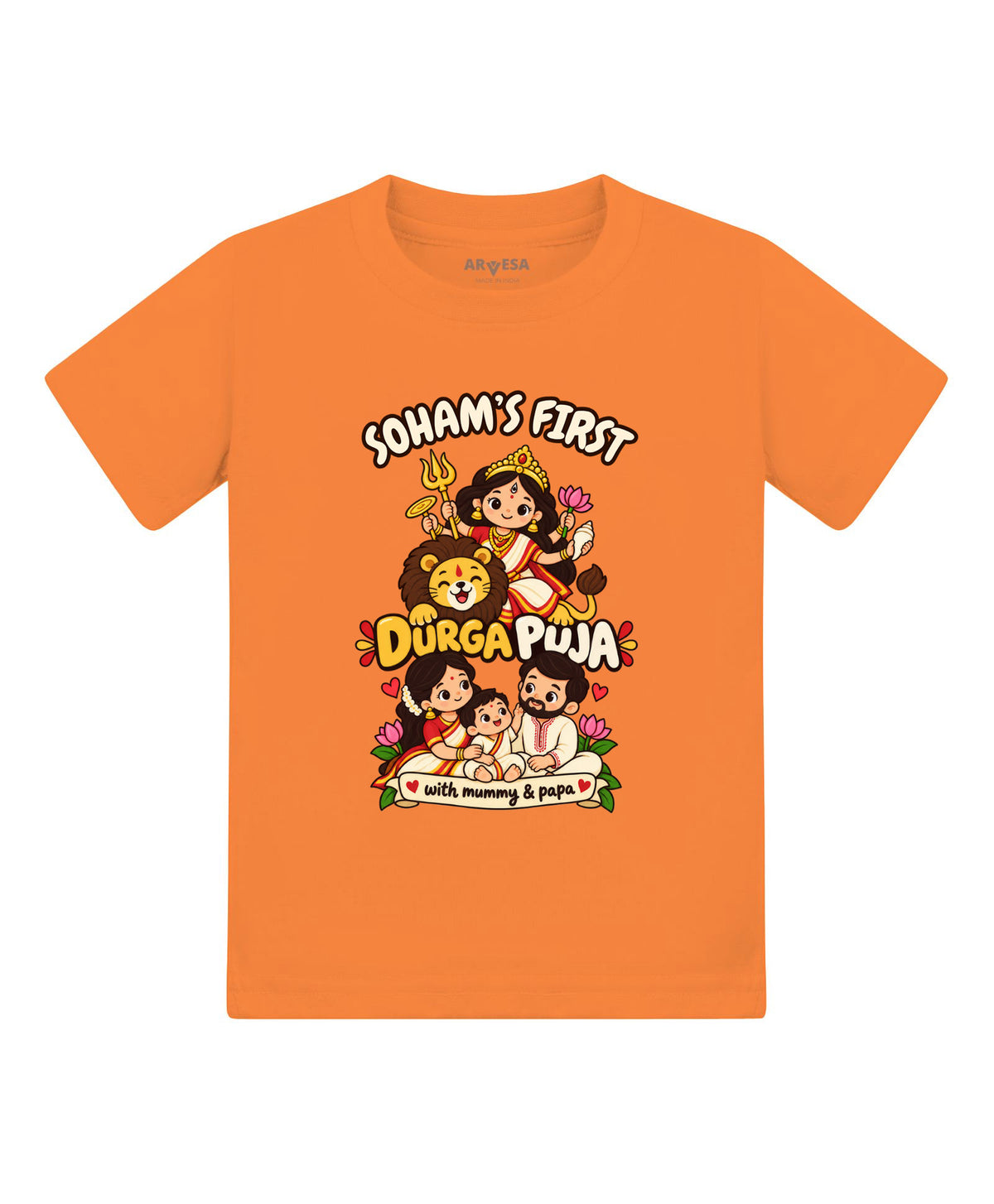 Yes | My First Durga Puja with Mummy & Papa - T-shirt