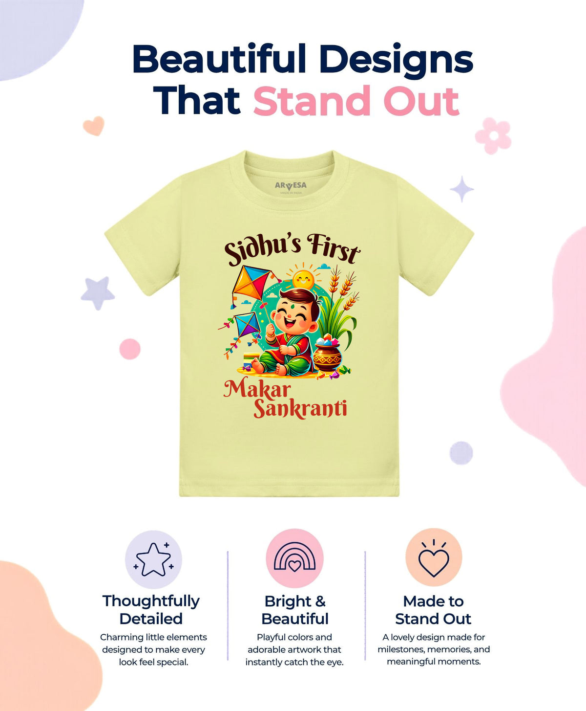 Yes | My First Makar sankranti - T-shirt