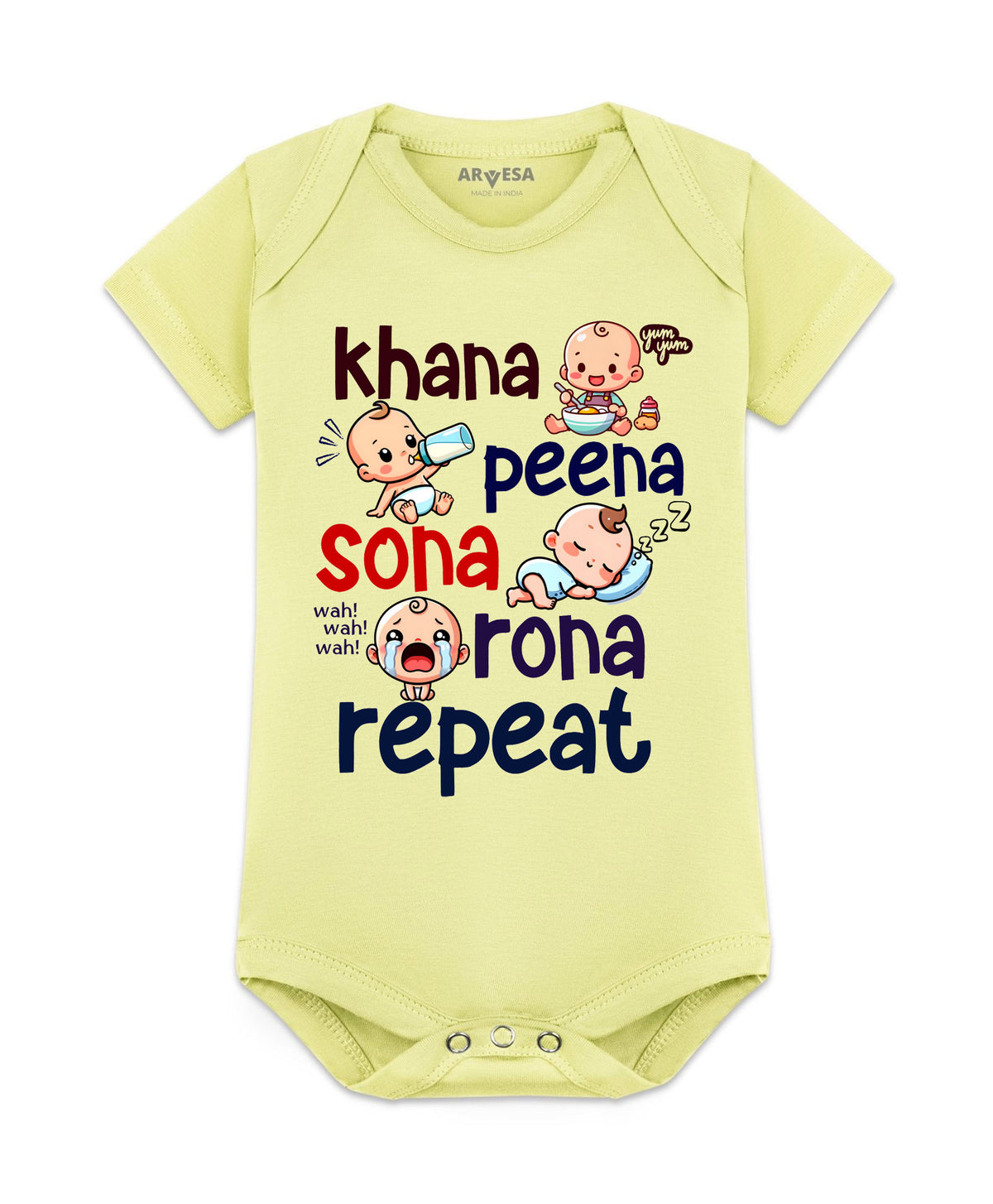 No | Khana Peena Sona Repeat Quirky - Romper