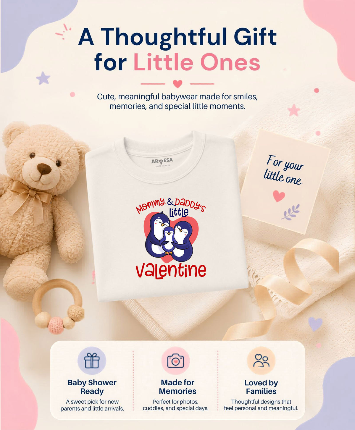 No | Mommy And Daddy Little Valentine - T-shirt