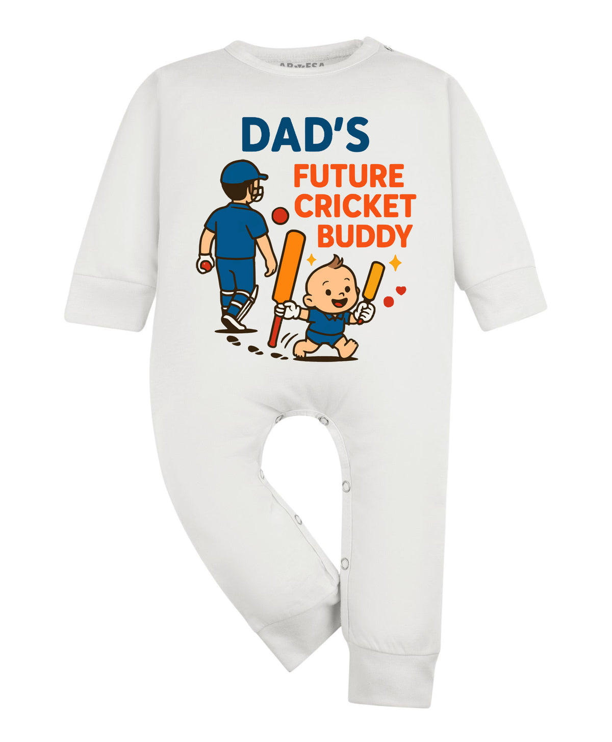 No | Dad's Future Cricket Buddy - Jumpsuit