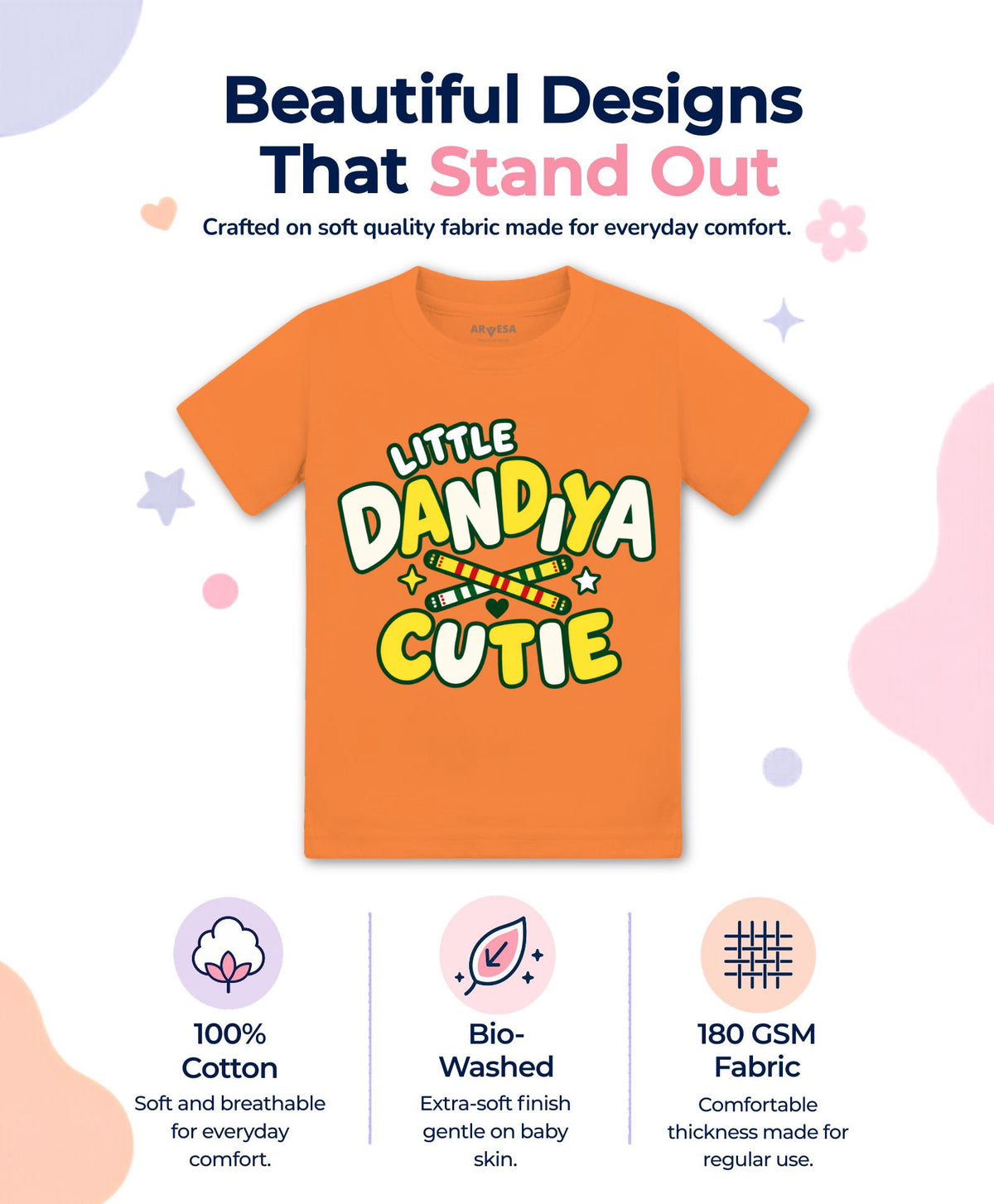 Little Dandiya Cutie Navratri - T-shirt