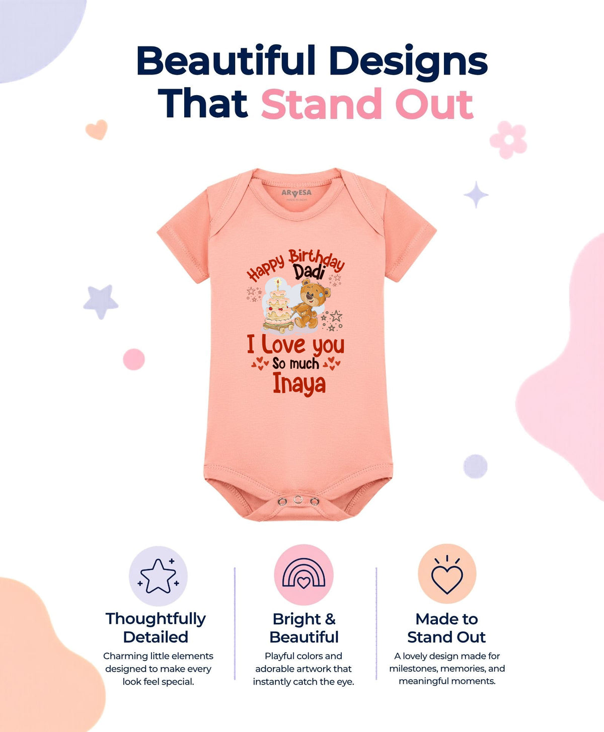Yes | Happy Birthday Dadi Family Birthday - Romper