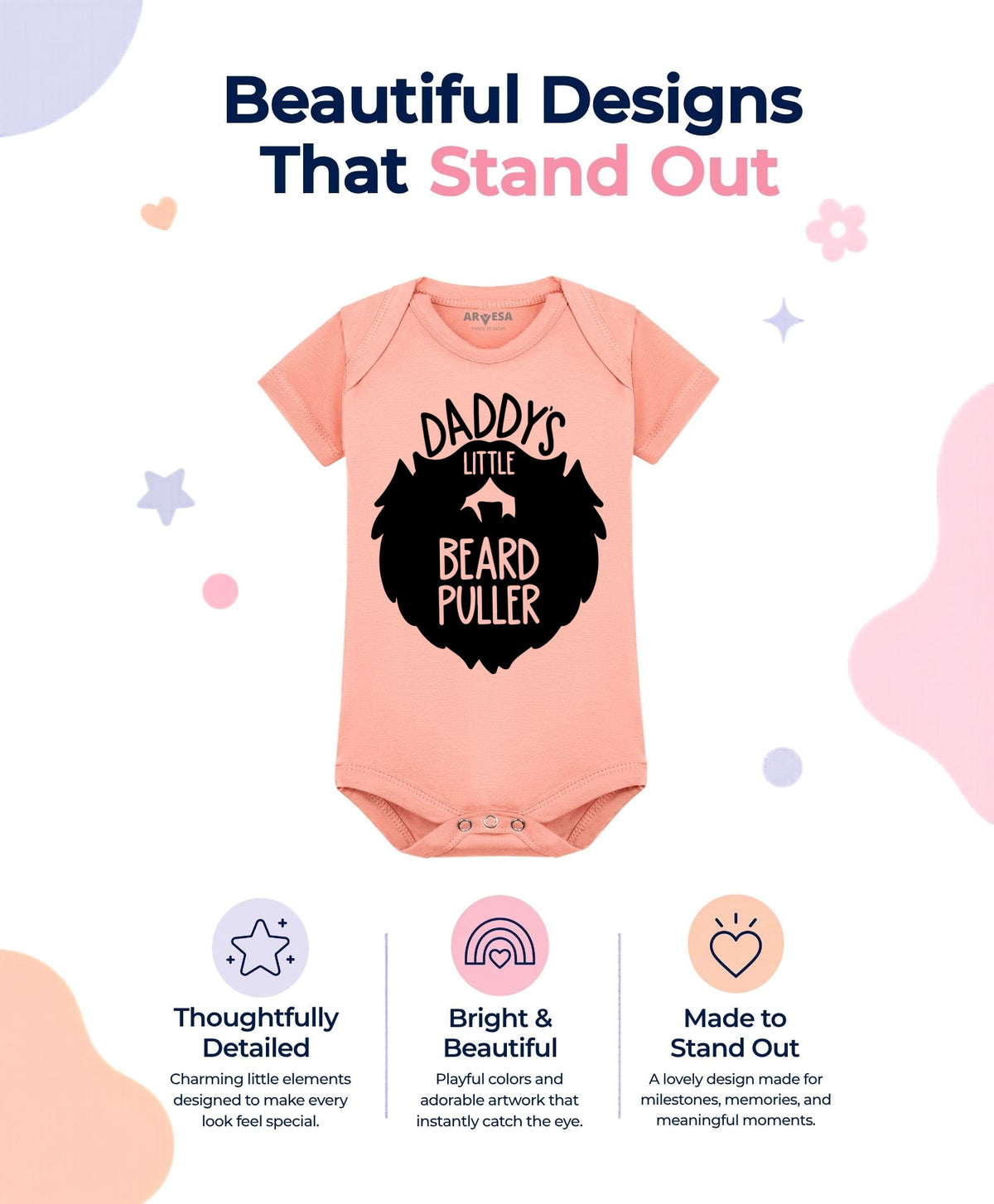 No | Daddy Little Beard Puller - Romper