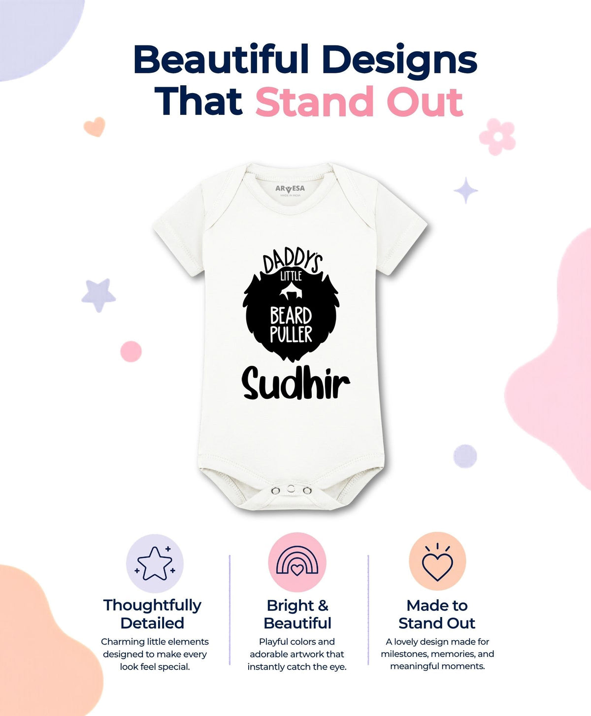 Yes | Daddy Little Beard Puller - Romper