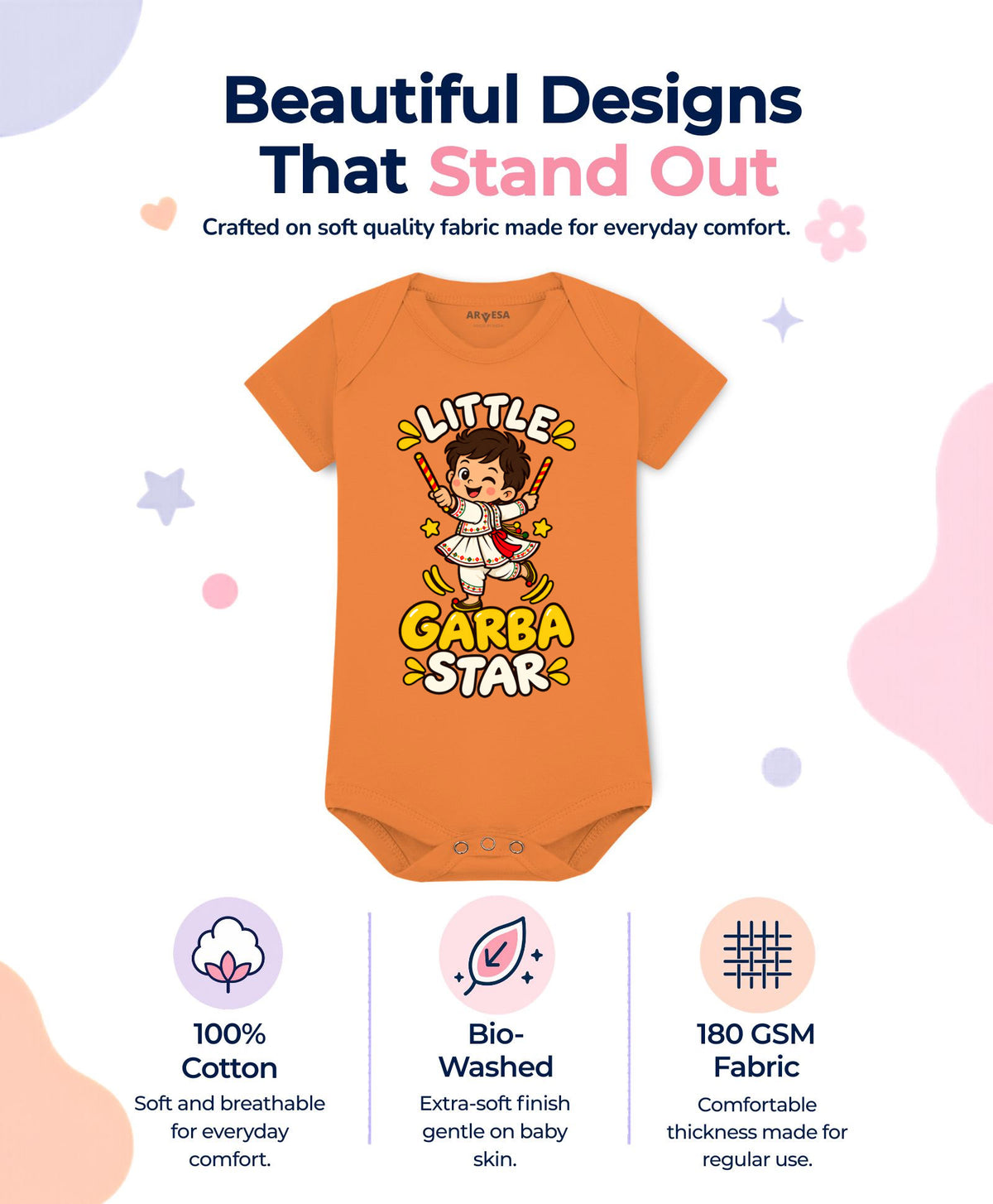 Little Garba Star Navratri - Romper