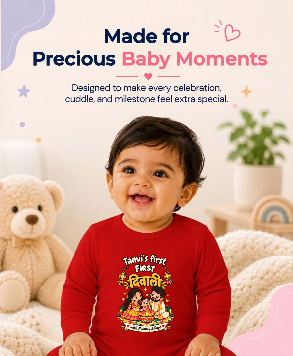 Yes | My First Diwali With Mummy & Papa - Jumpsuit